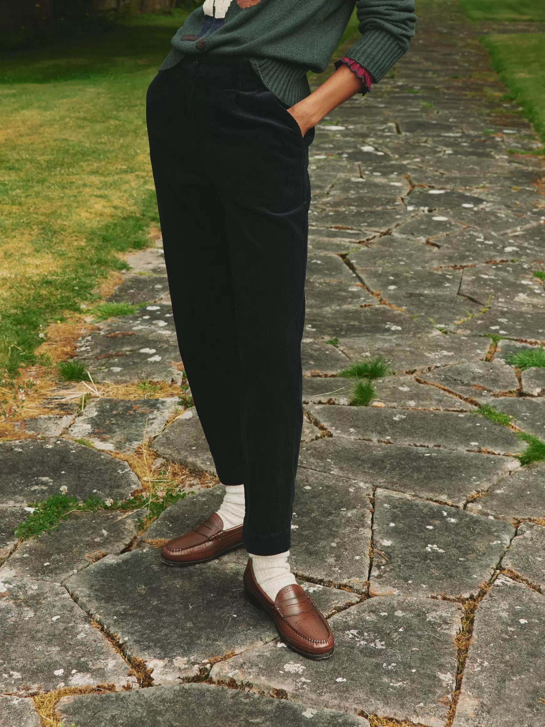 Calla Corduroy Tapered Trousers^Joules Cheap