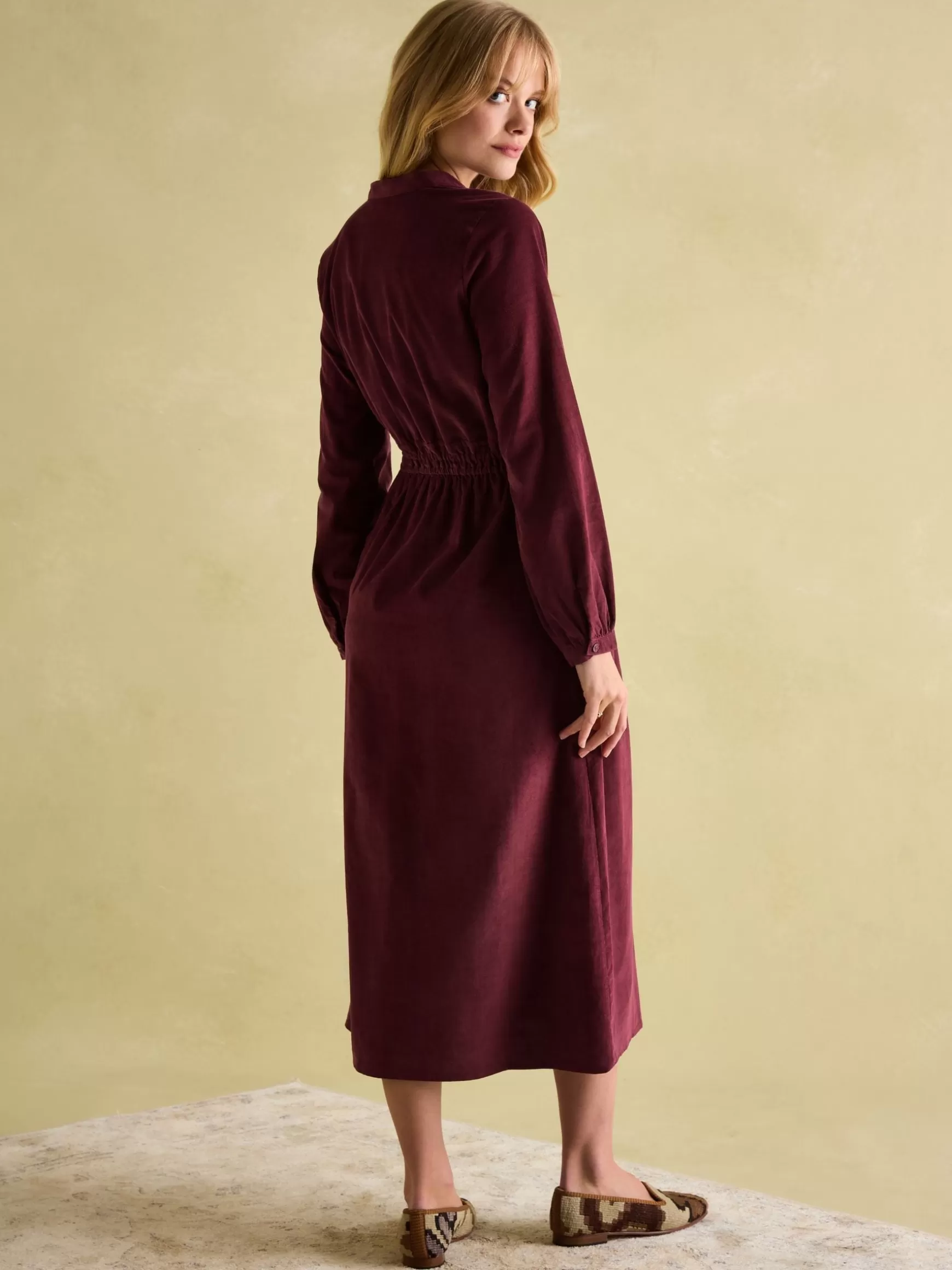Cara Cord Twisted Front Dress^Joules Fashion
