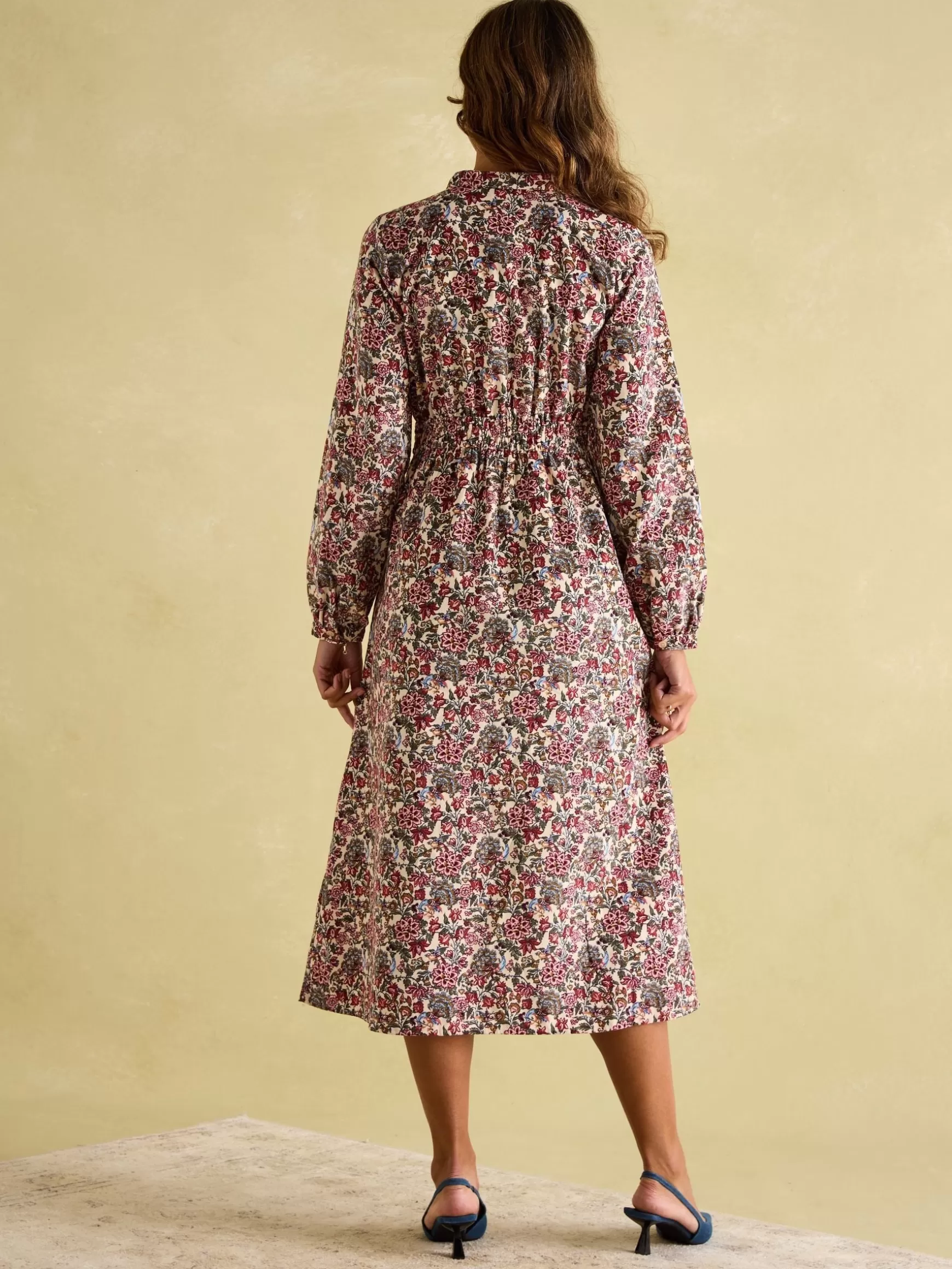 Cara Cream Ditsy Cord Twisted Front Dress^Joules Flash Sale