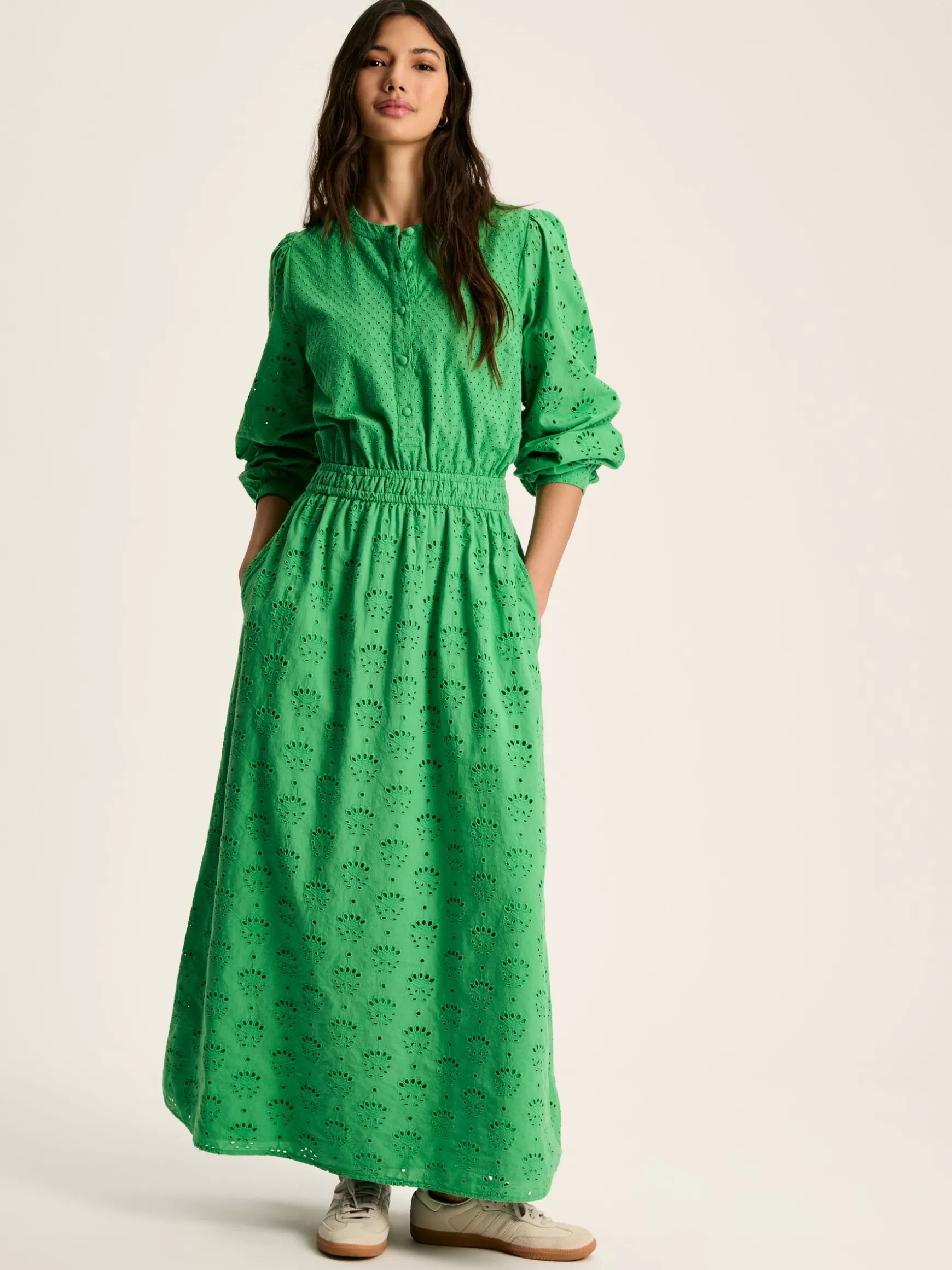 Cassie Broderie Maxi Dress^Joules Sale