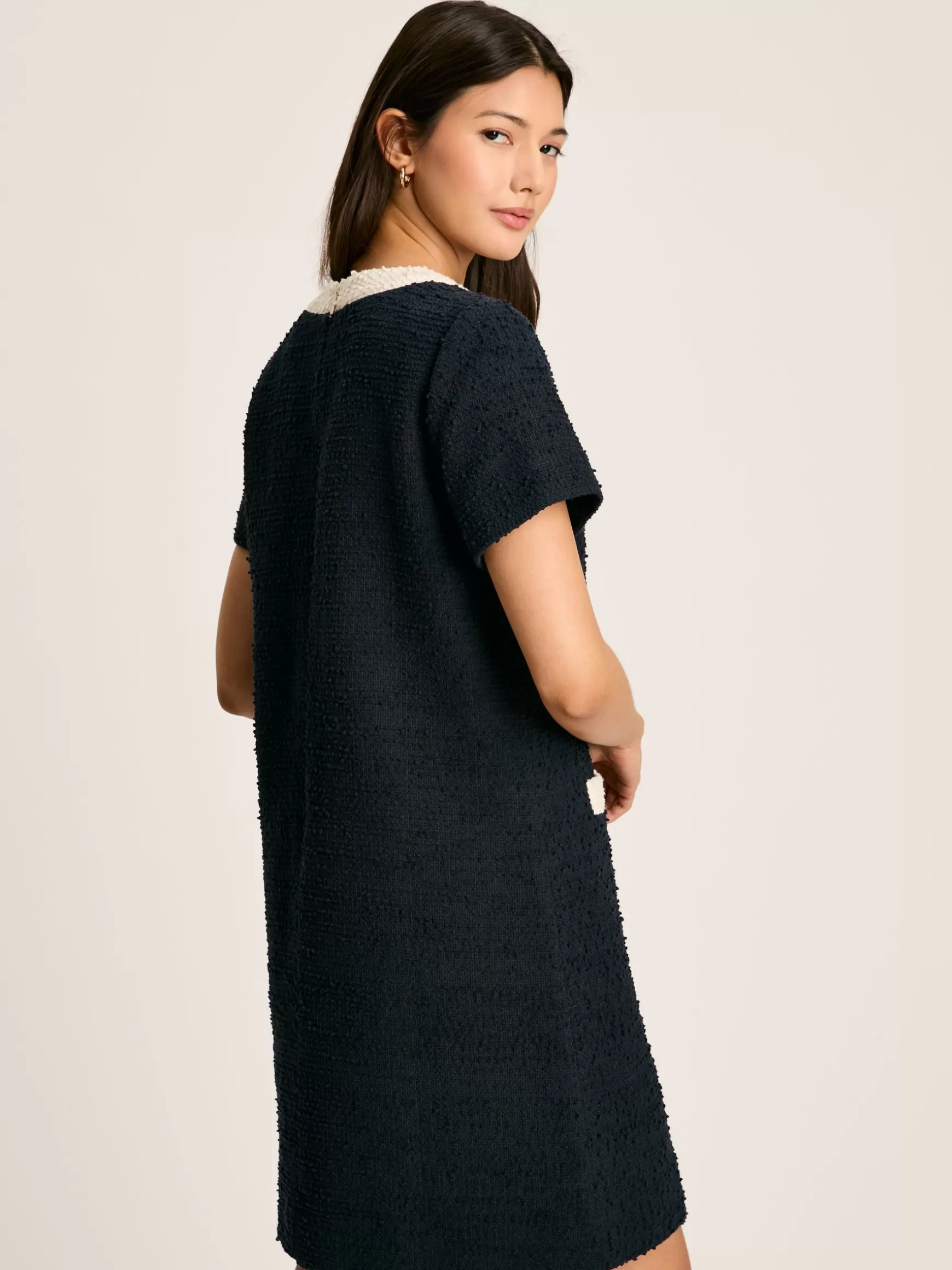 Celeste Navy Blue Mini Boucle Dress^Joules Cheap