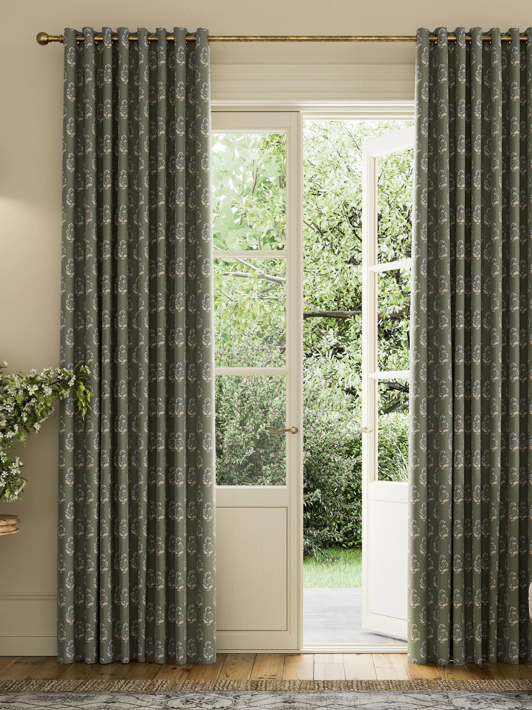 Chamomile Set of 2 Blackout Eyelet Curtains^Joules Cheap