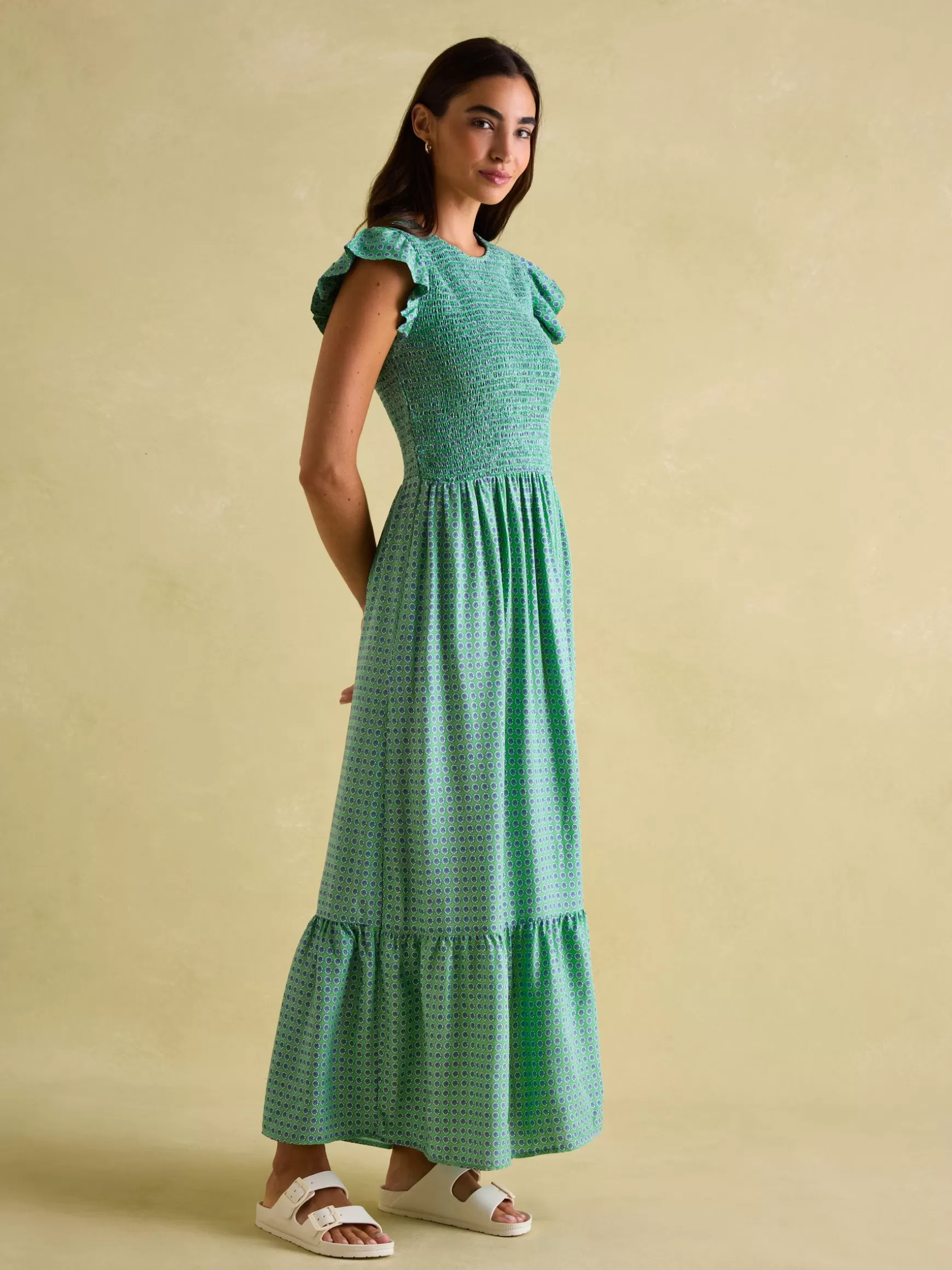 Clover Shirred Dress^Joules New