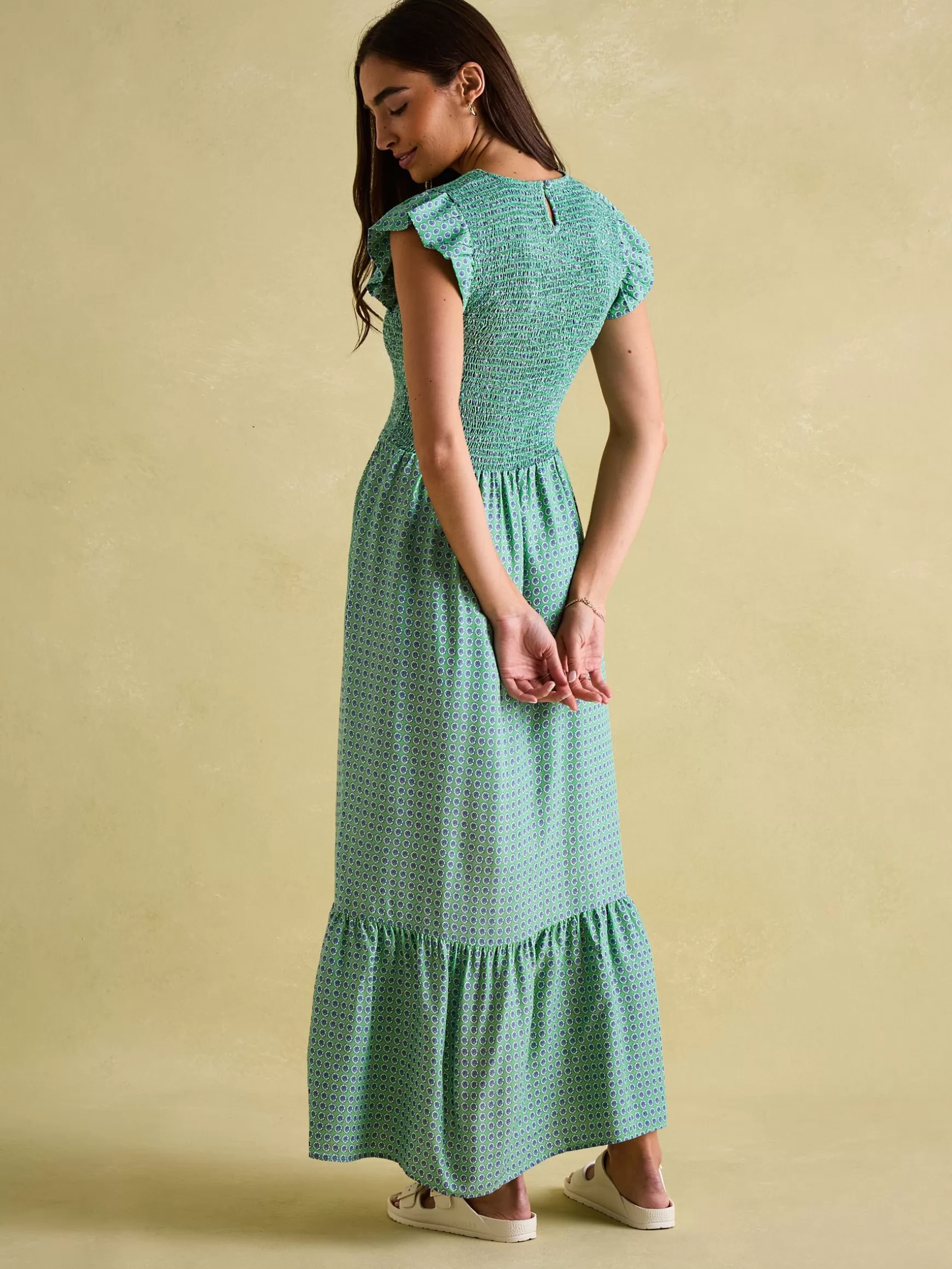 Clover Shirred Dress^Joules New