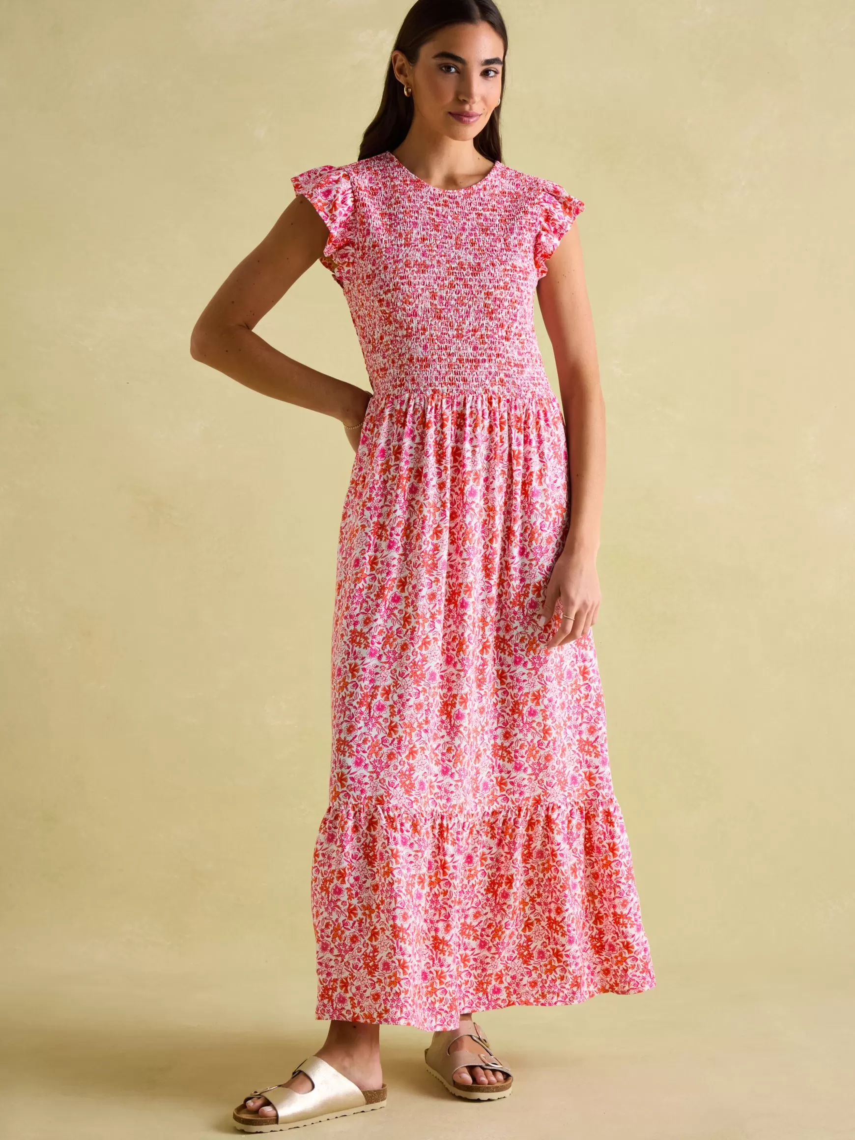 Clover Shirred Dress^Joules Outlet