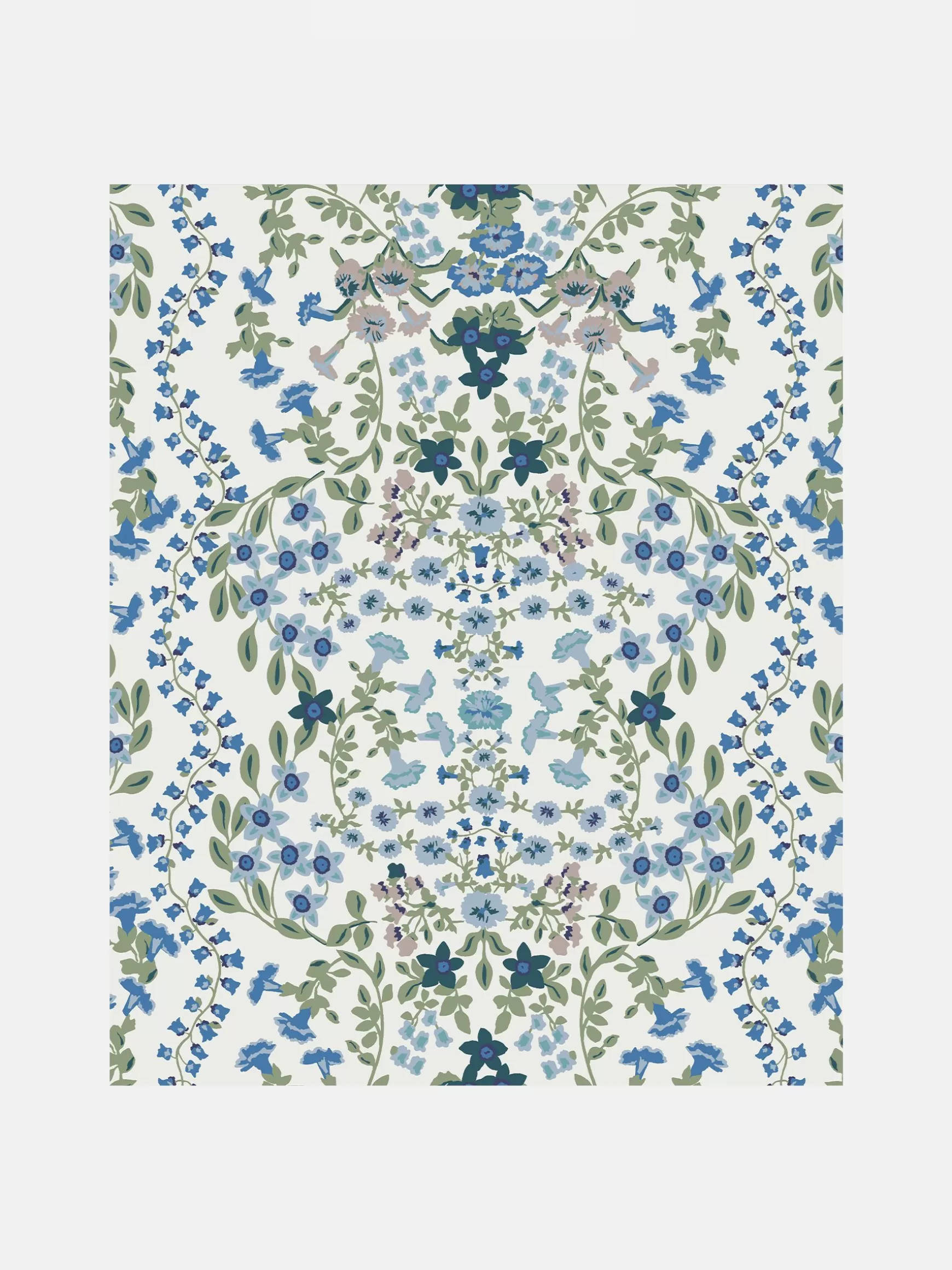 Symmetrical Trellis Ditsy 10M Wallpaper^Joules Hot