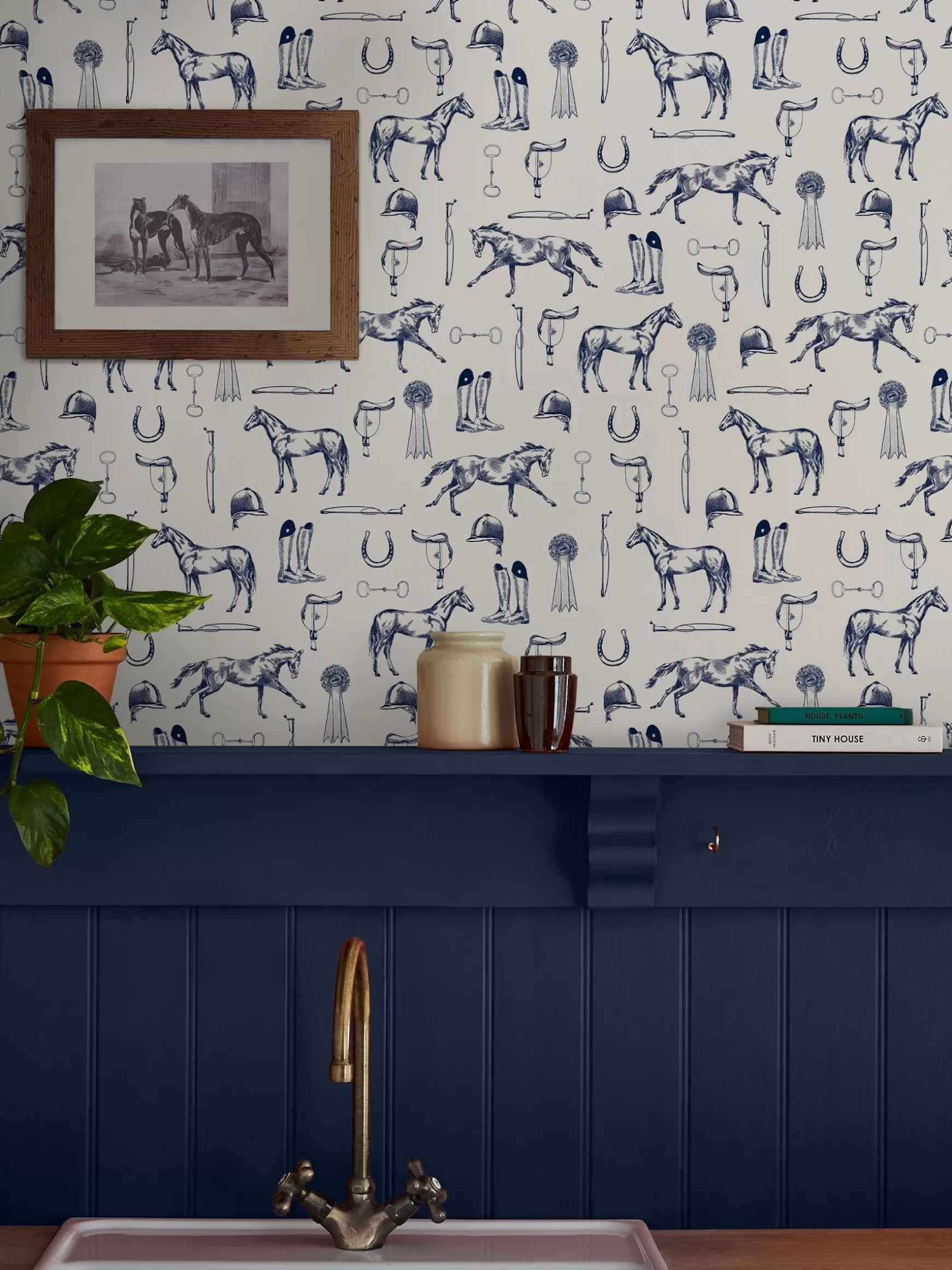 Sketched Equestrian Print 10M Wallpaper^Joules Flash Sale