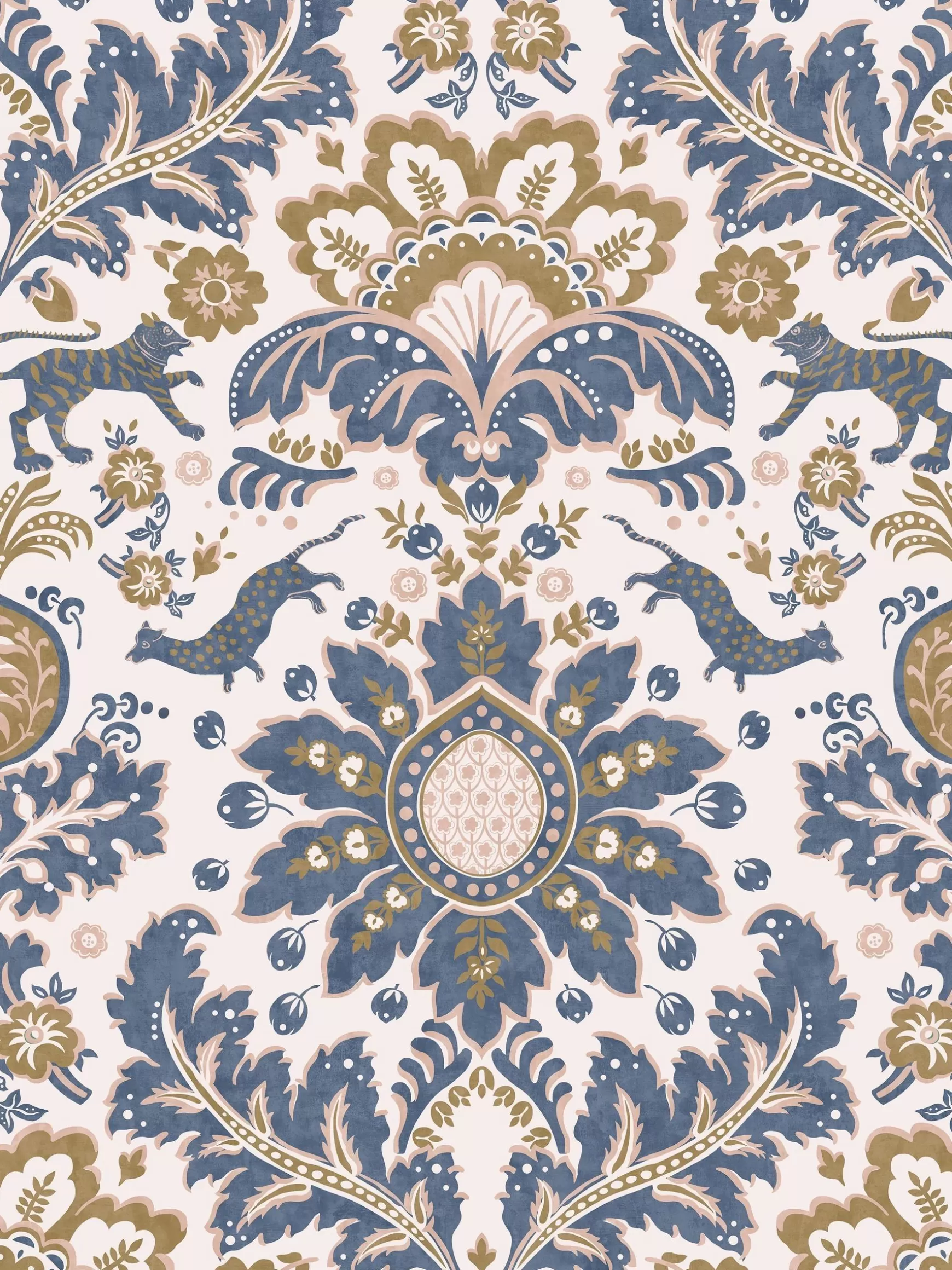 Animal Damask Print 10M Wallpaper^Joules Cheap