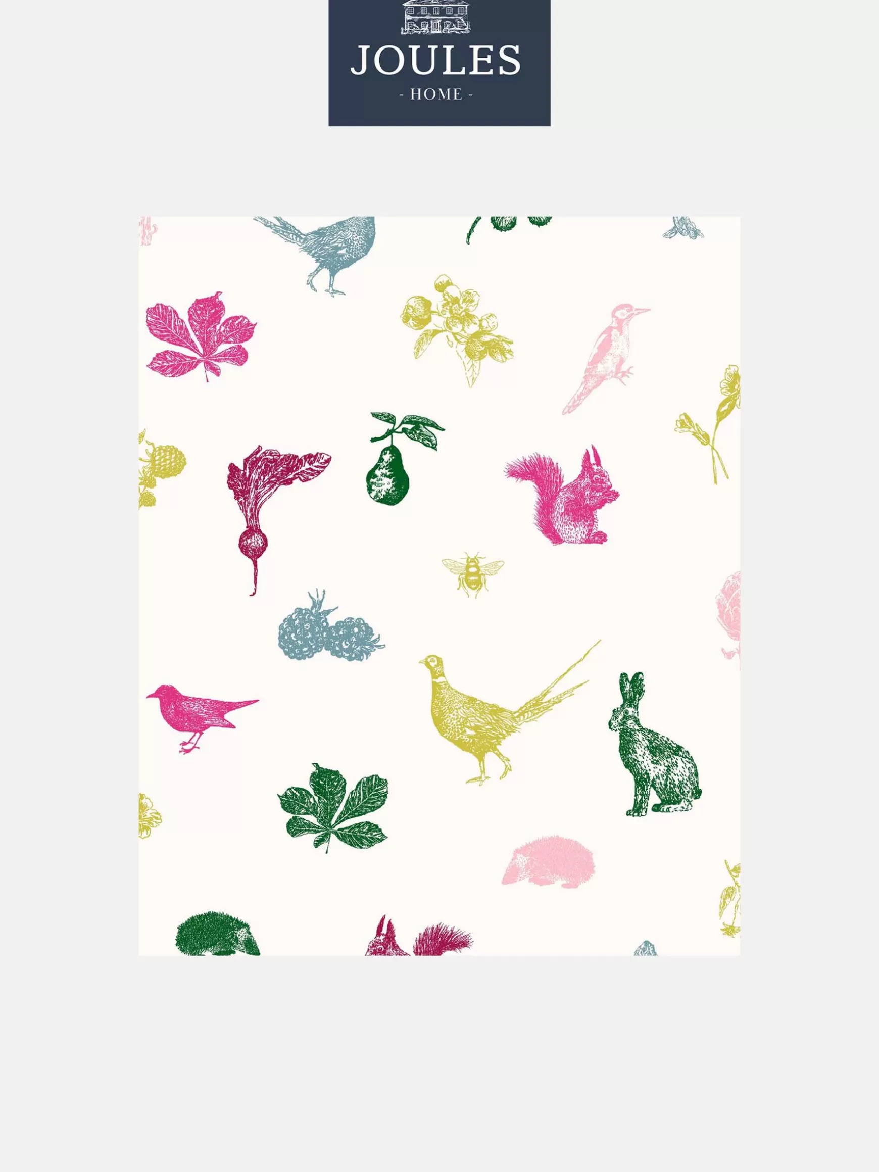Creme Multi Etched Woodland 10M Wallpaper^Joules Hot