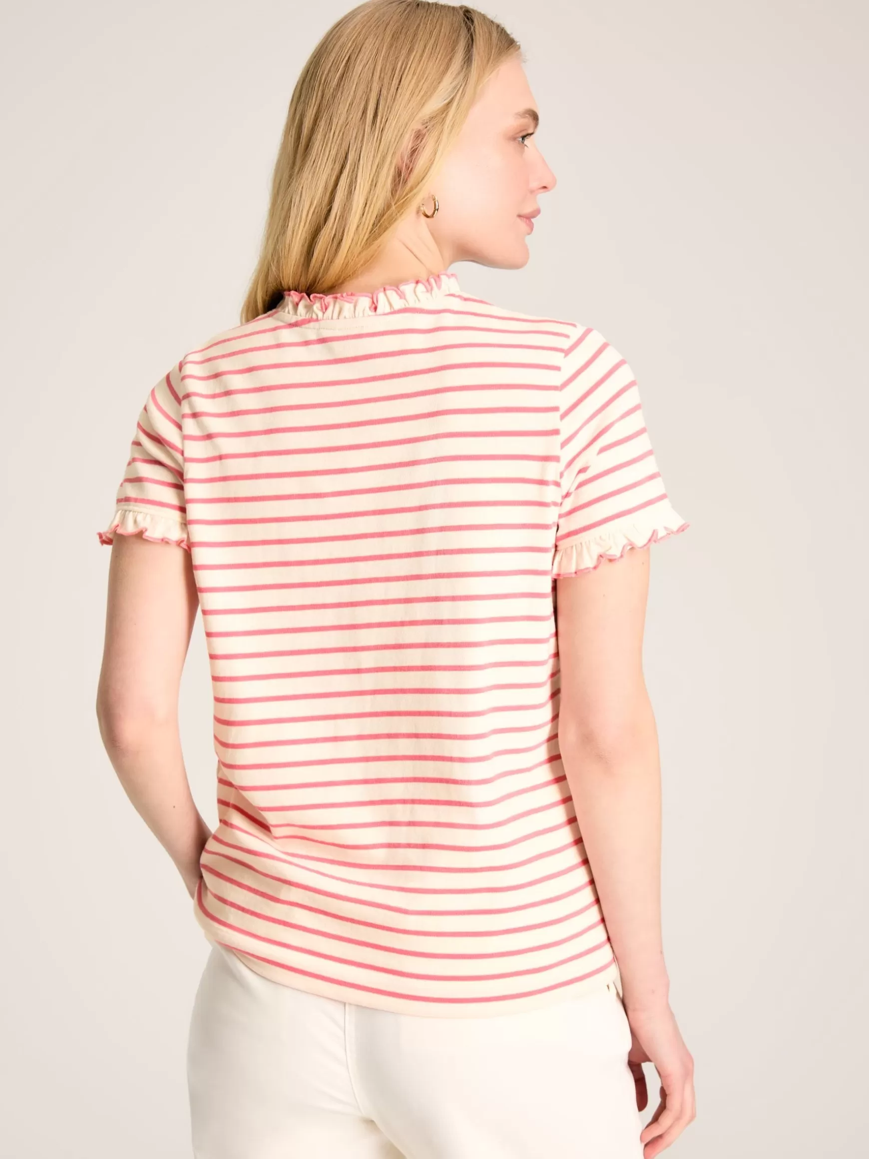 Daisy Short Sleeve Frilled Neck Top^Joules Flash Sale