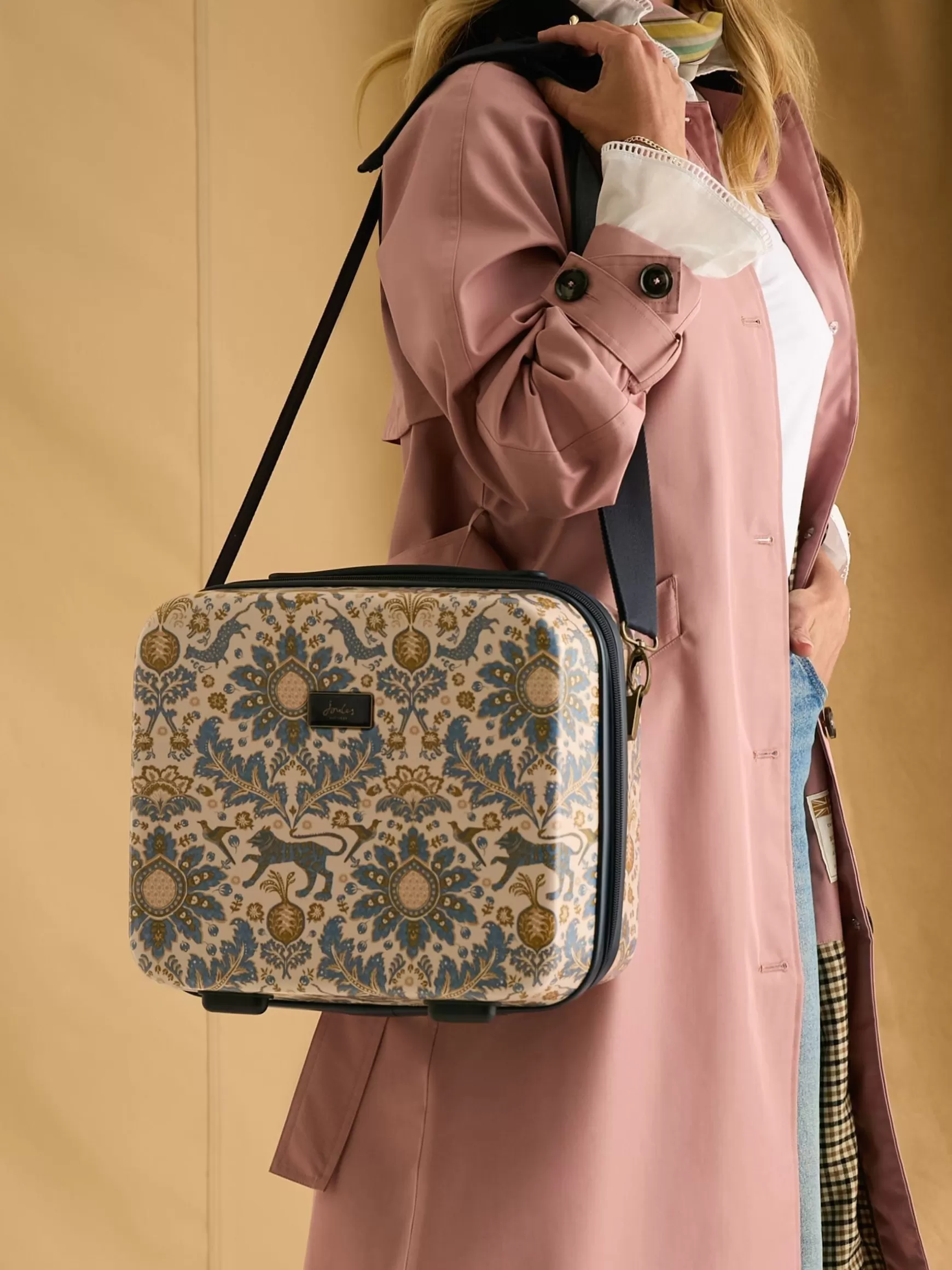Damask Print Hard Shell Vanity Case^Joules Clearance