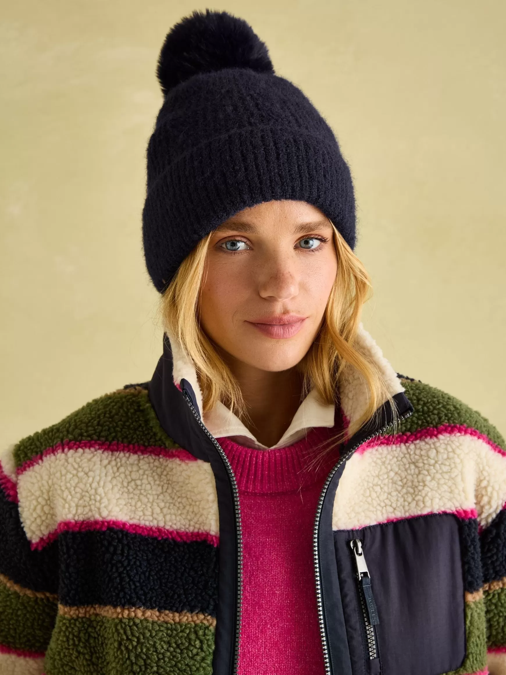Effie Knitted Bobble Hat^Joules Cheap