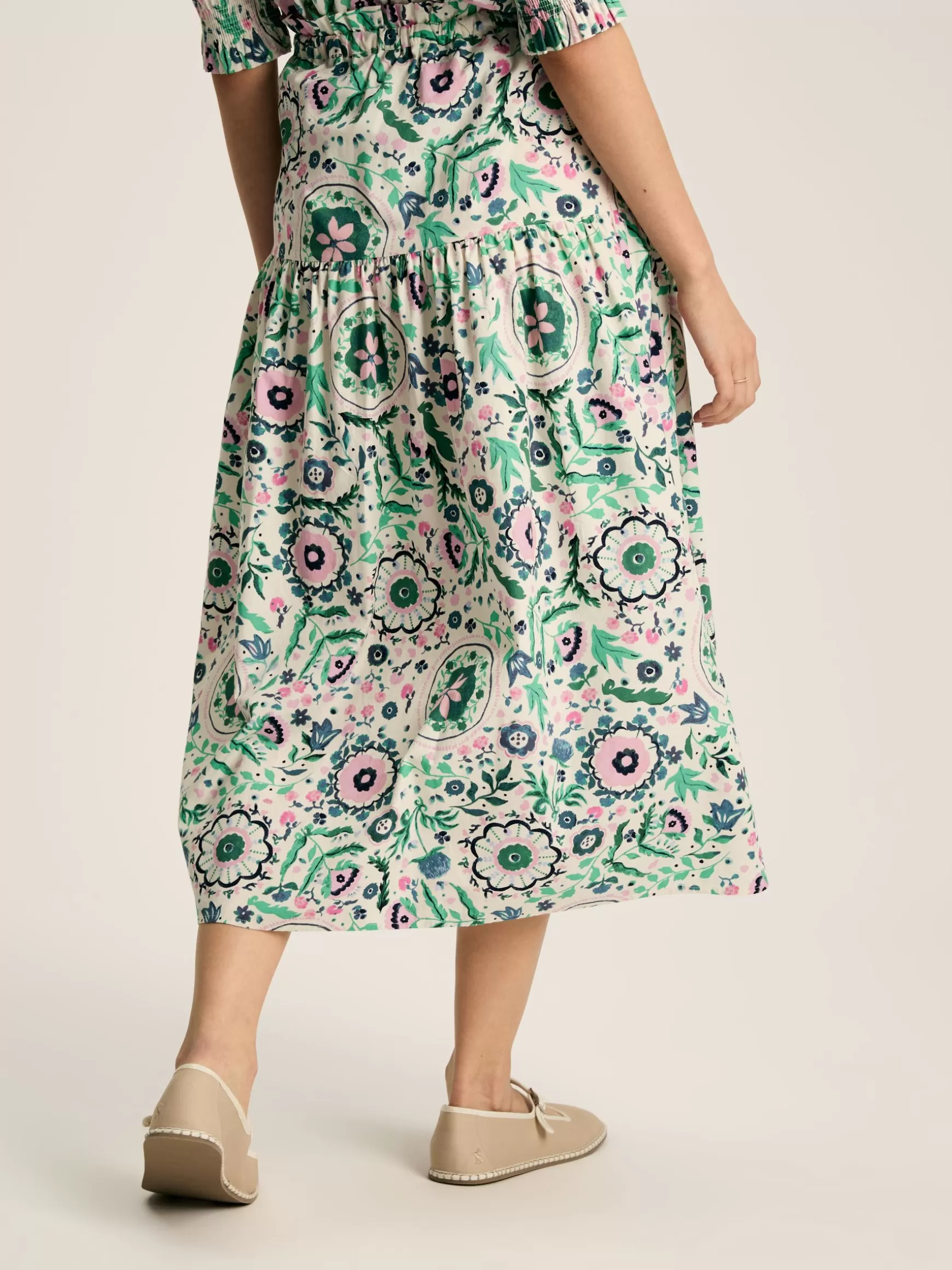 Elle Pink & Green Co-Ord Midi Skirt^Joules Flash Sale