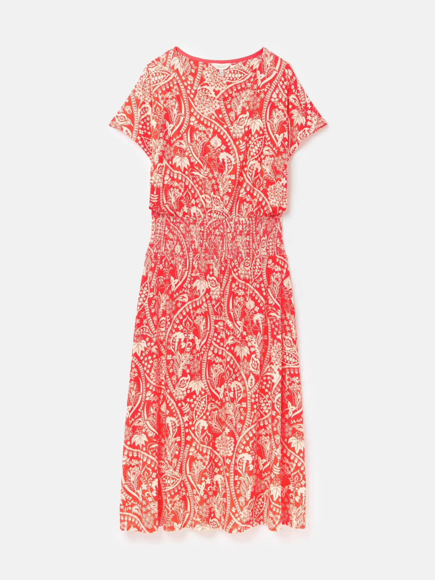 Emmeline Red Paisley Short Sleeve Midi Dress^Joules Flash Sale