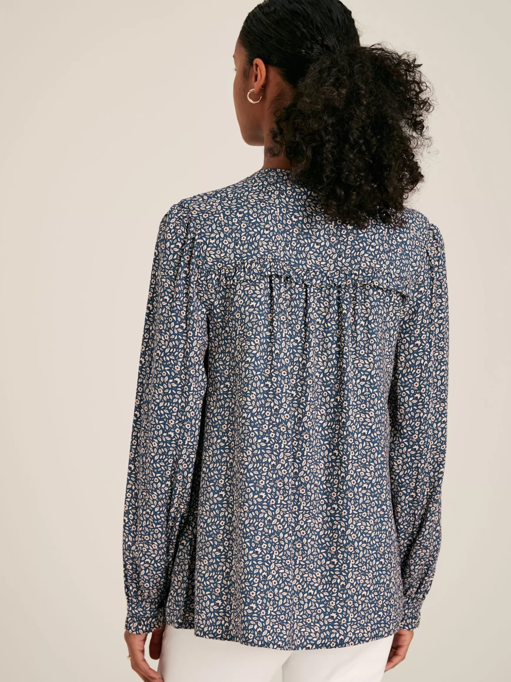 Emsley Blue Floral Long Sleeve Blouse^Joules Flash Sale