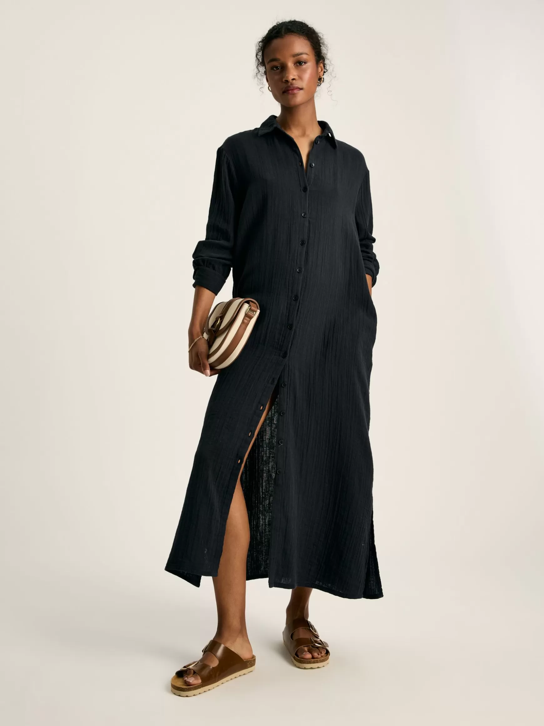 Erica Button Through Cotton Shirt Dress^Joules New