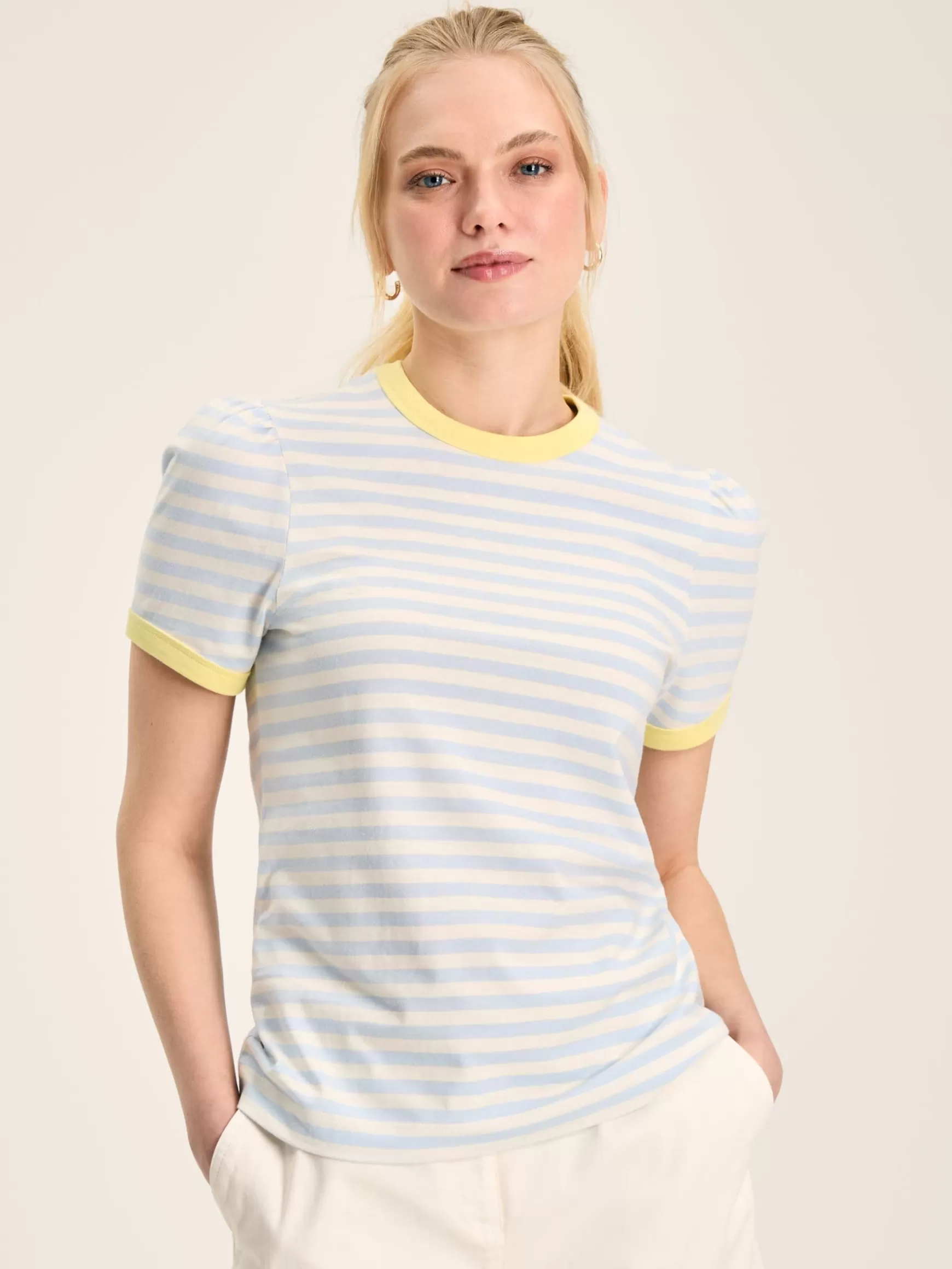 Erin Blue Stripe Short Sleeve T-Shirt^Joules Cheap