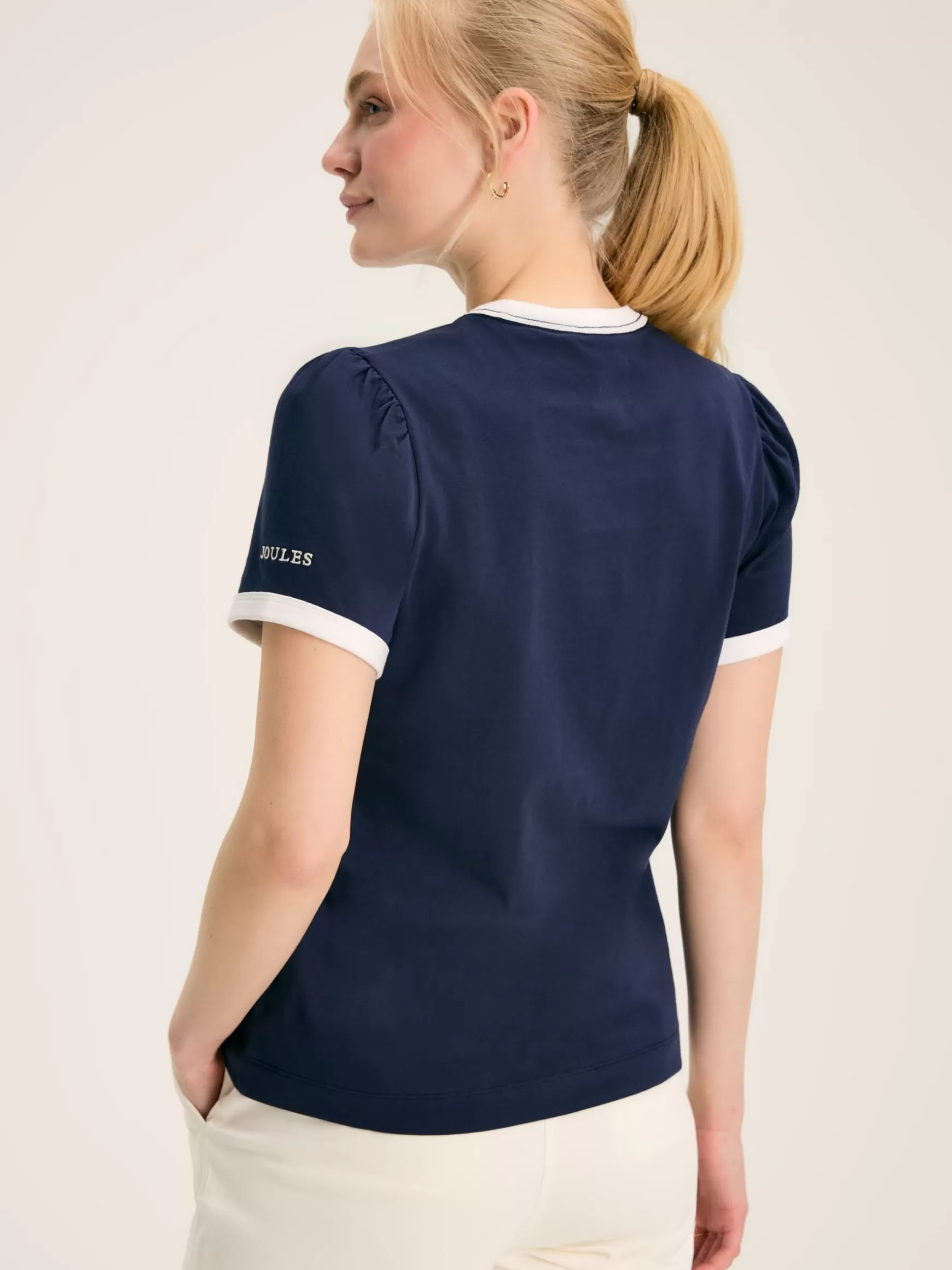 Erin Navy blue Short Sleeve T-Shirt^Joules Fashion