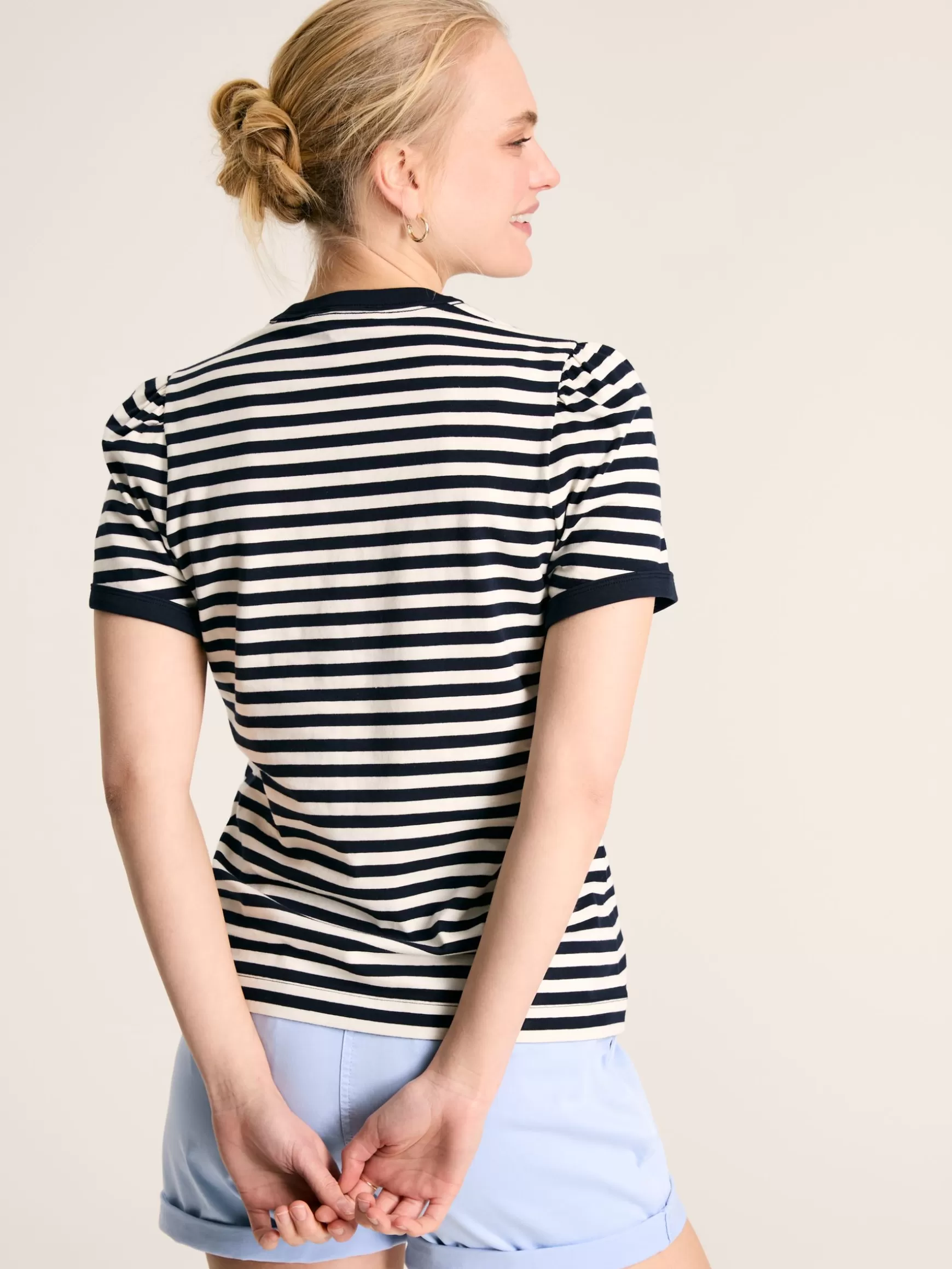 Erin Navy Blue Stripe Short Sleeve T-Shirt^Joules Best Sale