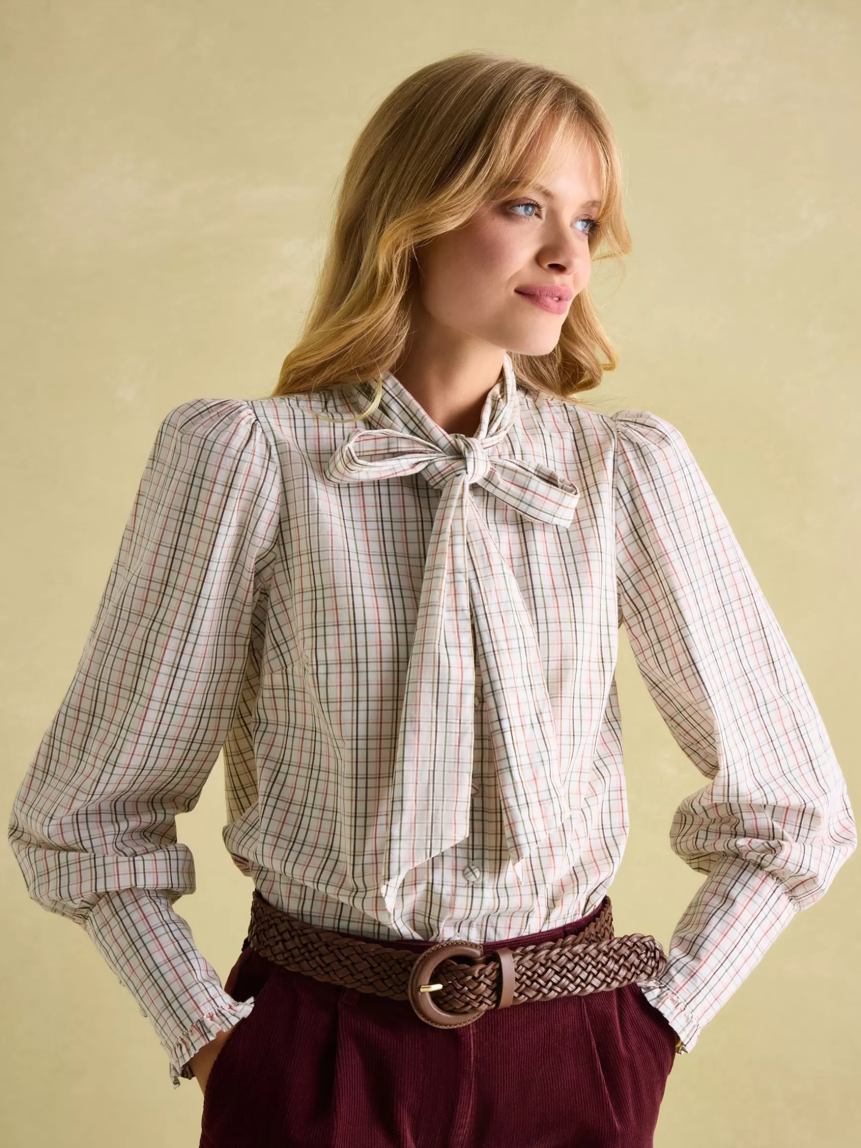 Everly Tie Neck Blouse^Joules Discount