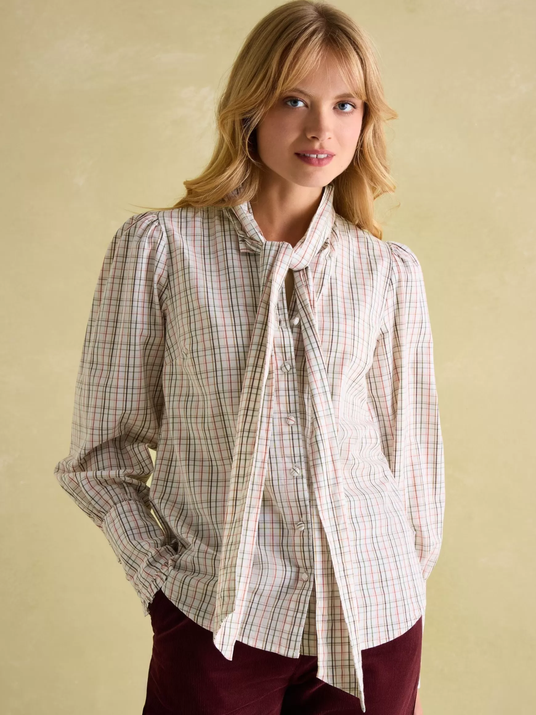 Everly Tie Neck Blouse^Joules Discount
