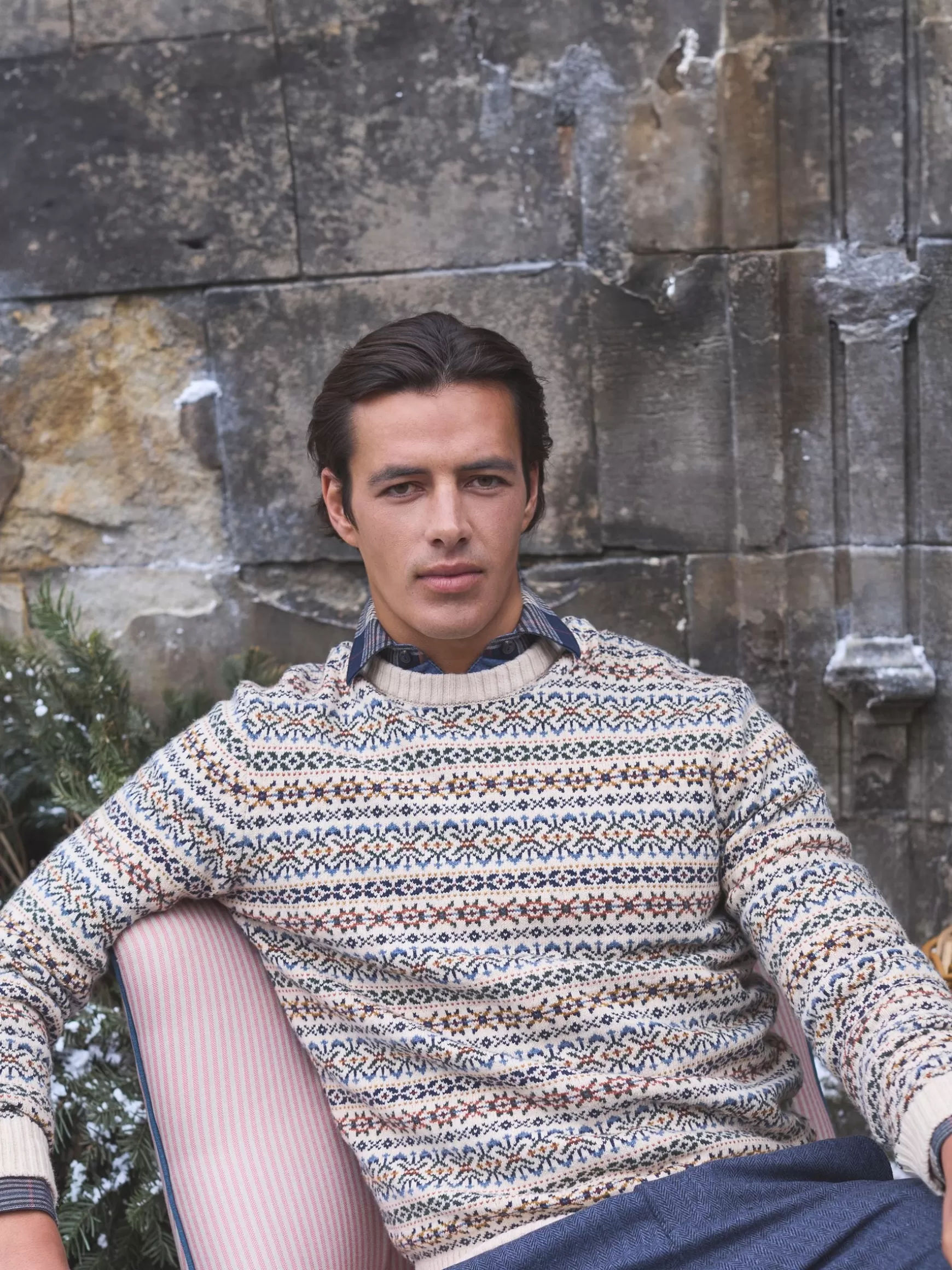 Fair Isle Crew Neck Jumper Contains Merino Wool^Joules Store