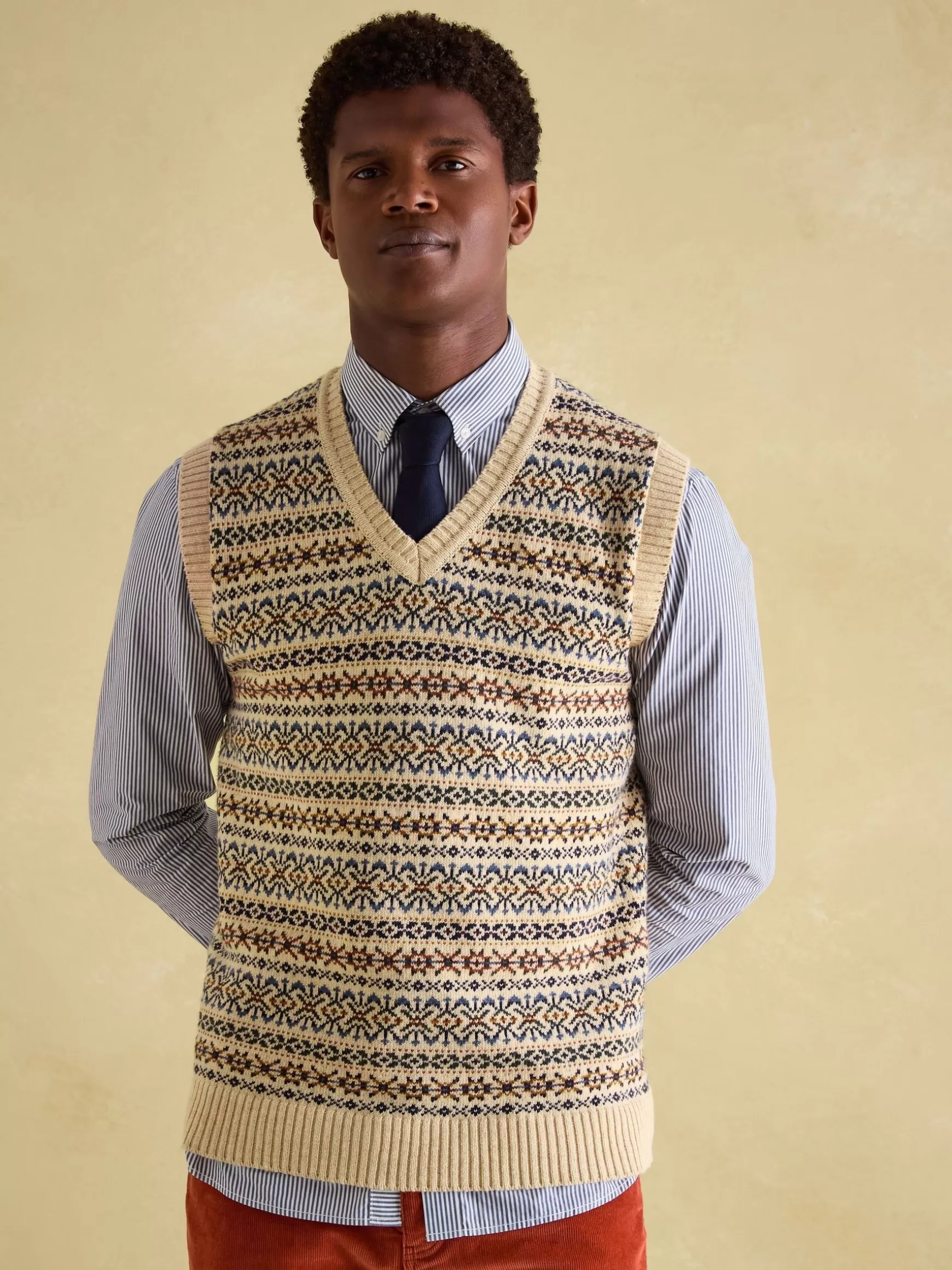 Fair Isle Knitted Vest Contains Merino Wool^Joules Shop