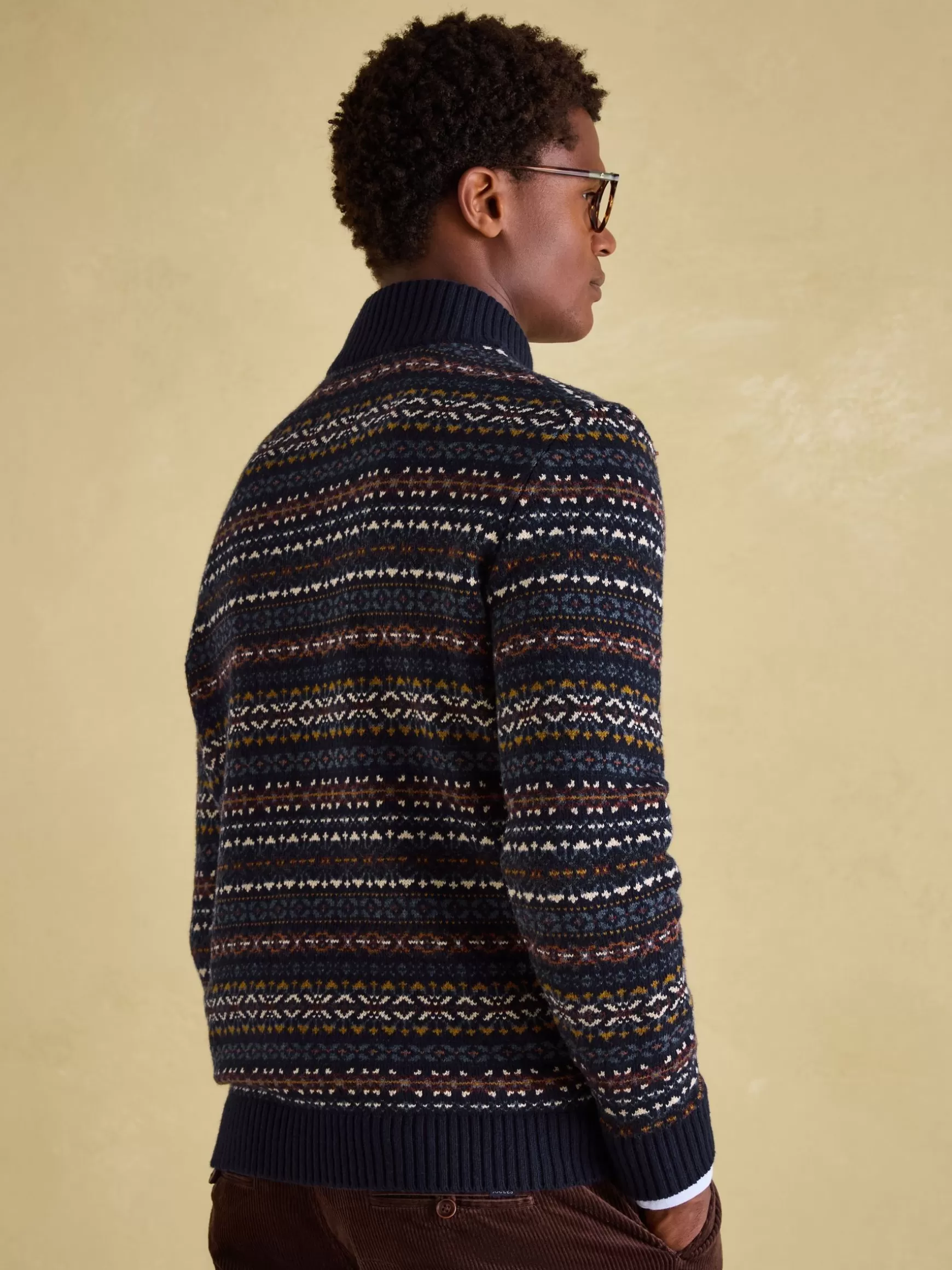 Fair Isle Quarter Zip Knit Jumper Contains Merino Wool^Joules Best Sale