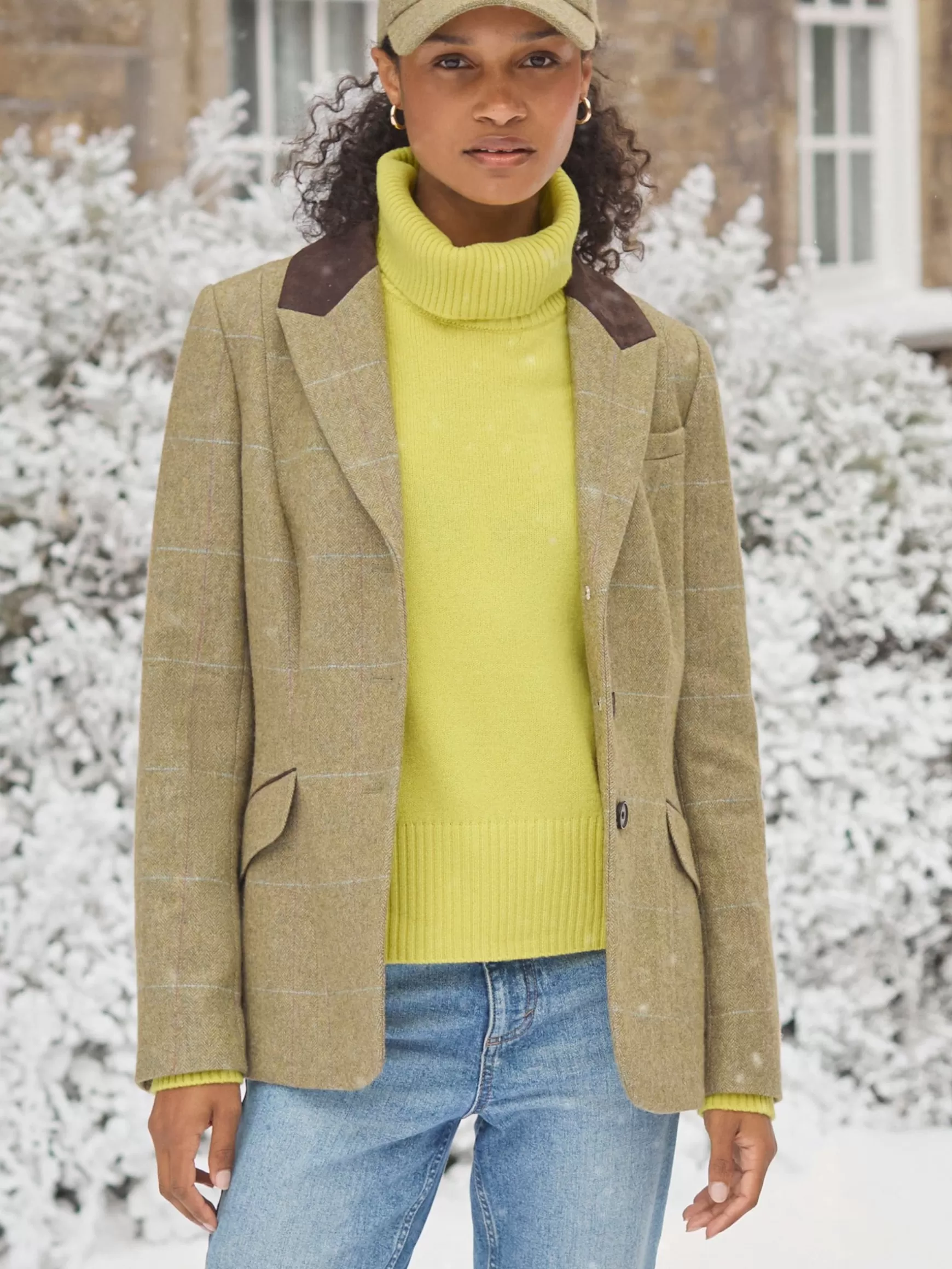 Fayfair Khaki Green Tweed Hacking Jacket^Joules Hot