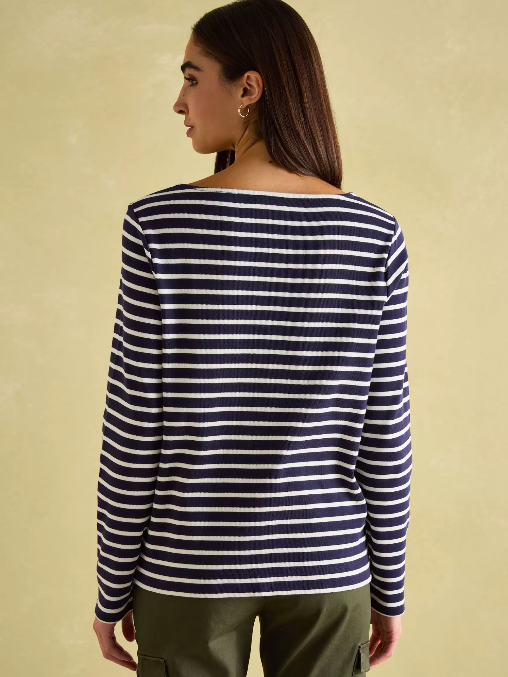 Festive Harbour Boat Neck Breton Top^Joules Clearance