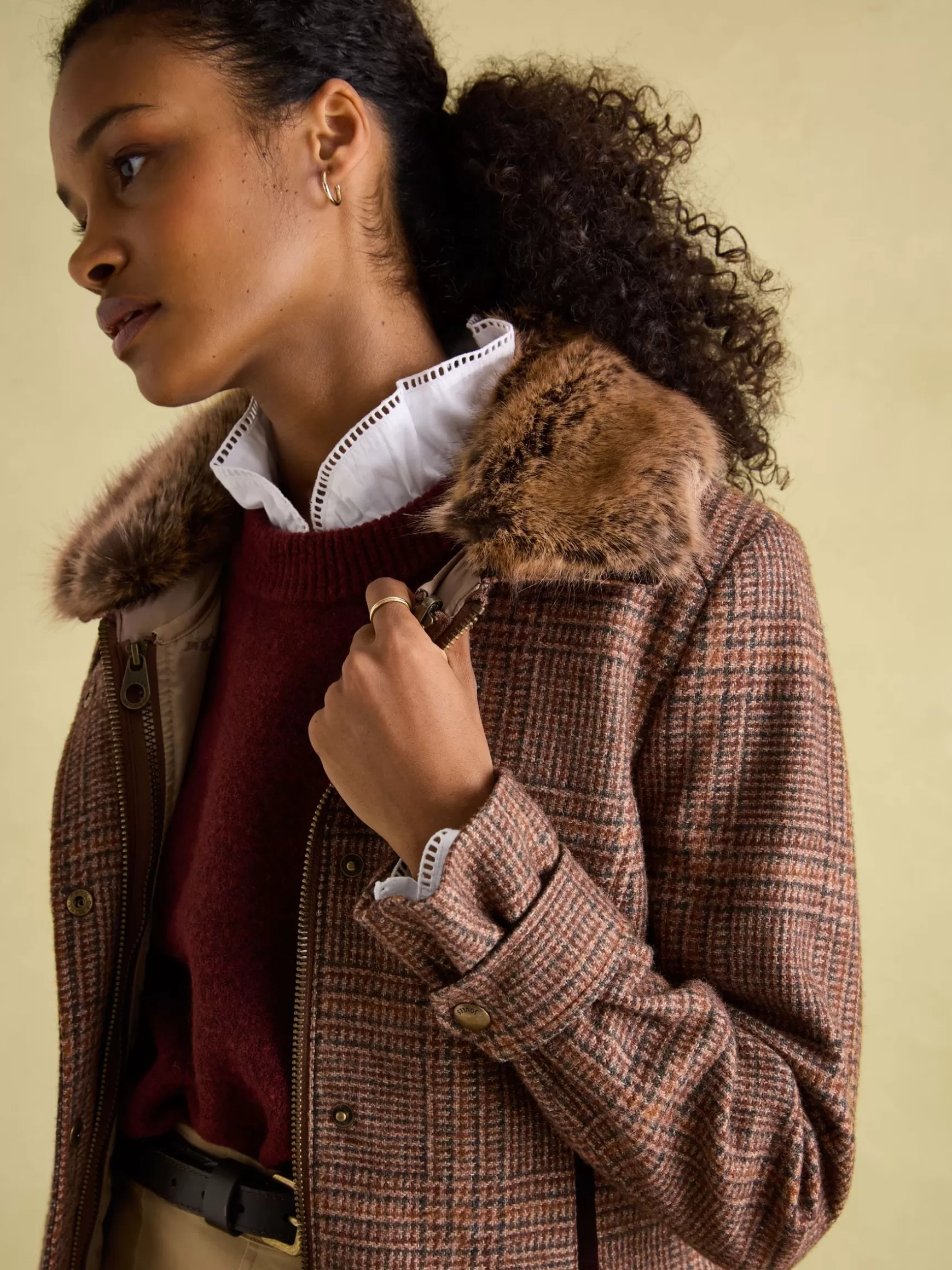 Fieldcoat Luxe Fieldcoat Luxe 3-in-1 Tweed Coat with Removable Quilted Gilet^Joules Shop