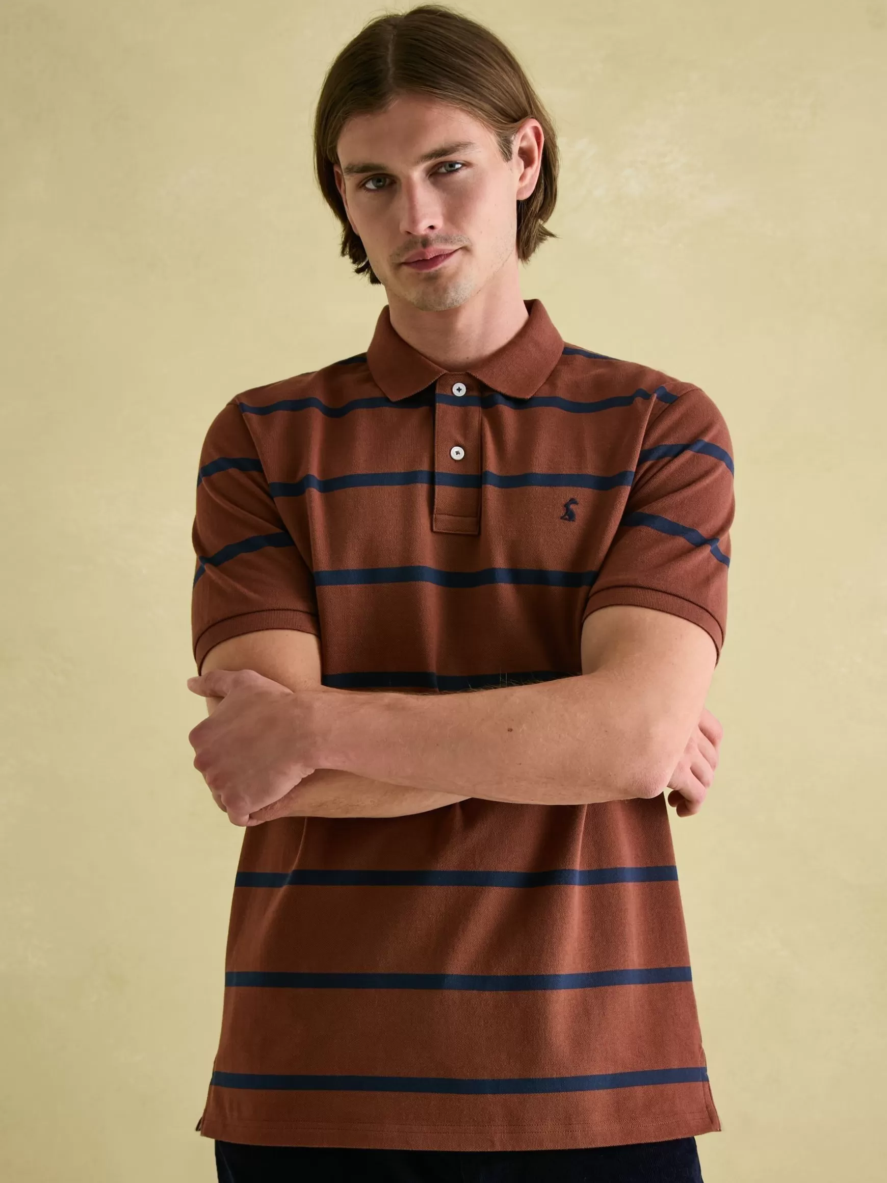 Filbert Brown & Navy Striped Polo Shirt^Joules Discount