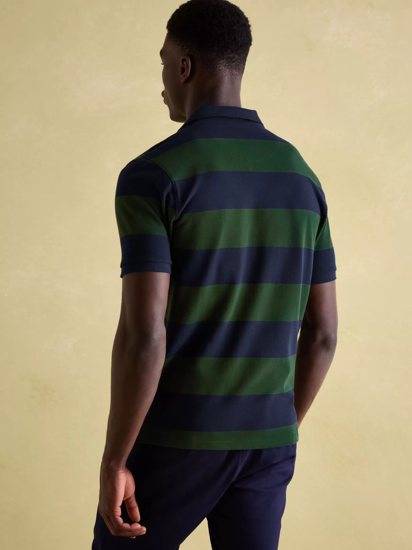Filbert Green & Navy Striped Polo Shirt^Joules Shop