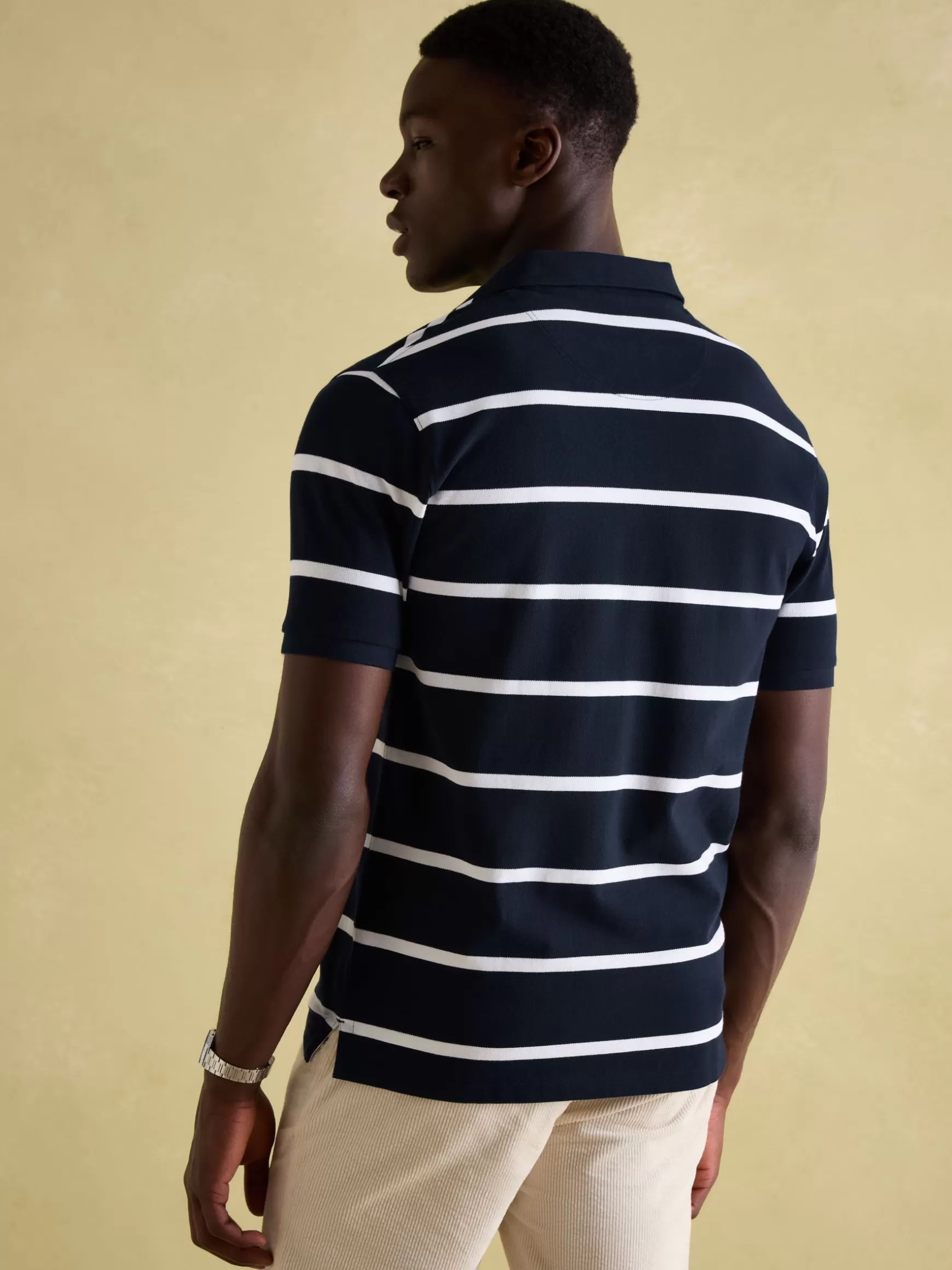 Filbert Navy & White Striped Polo Shirt^Joules Cheap