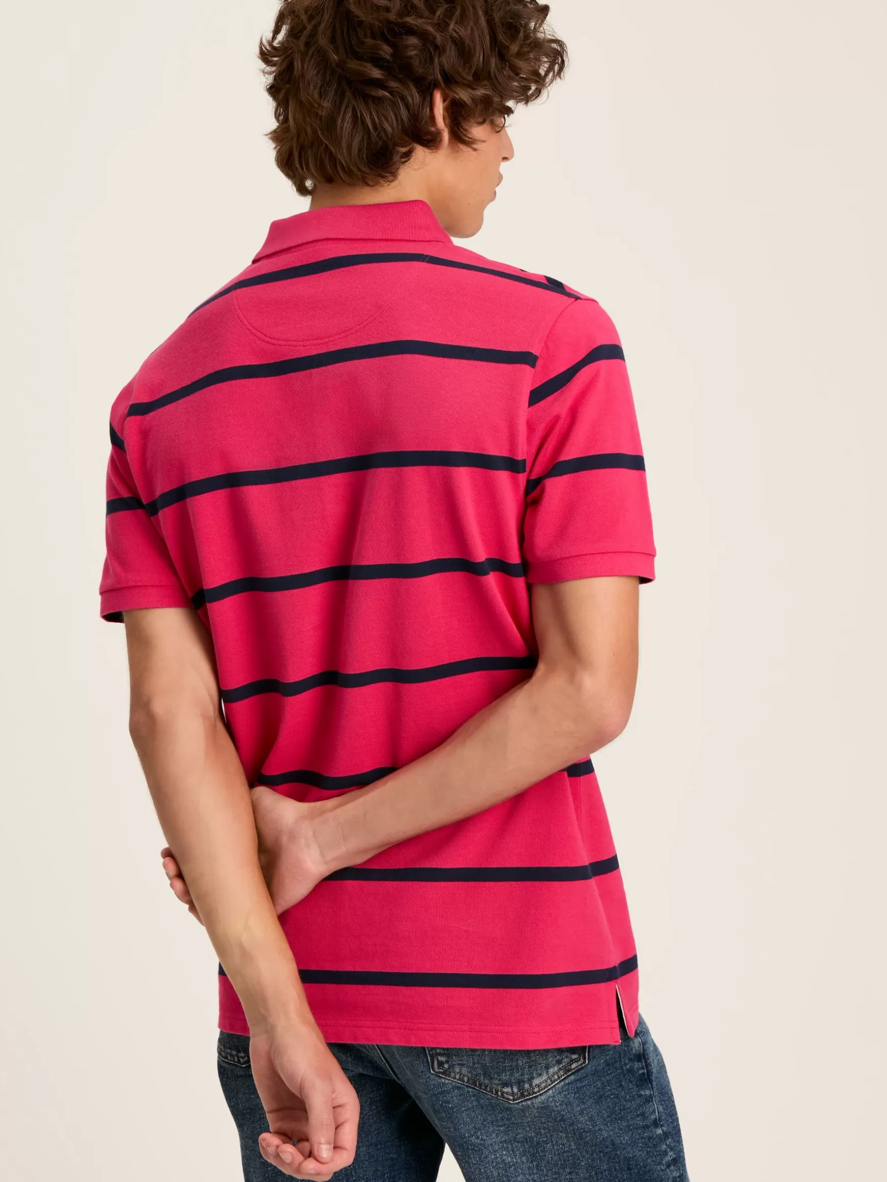 Filbert Pink & Navy Striped Polo Shirt^Joules Cheap