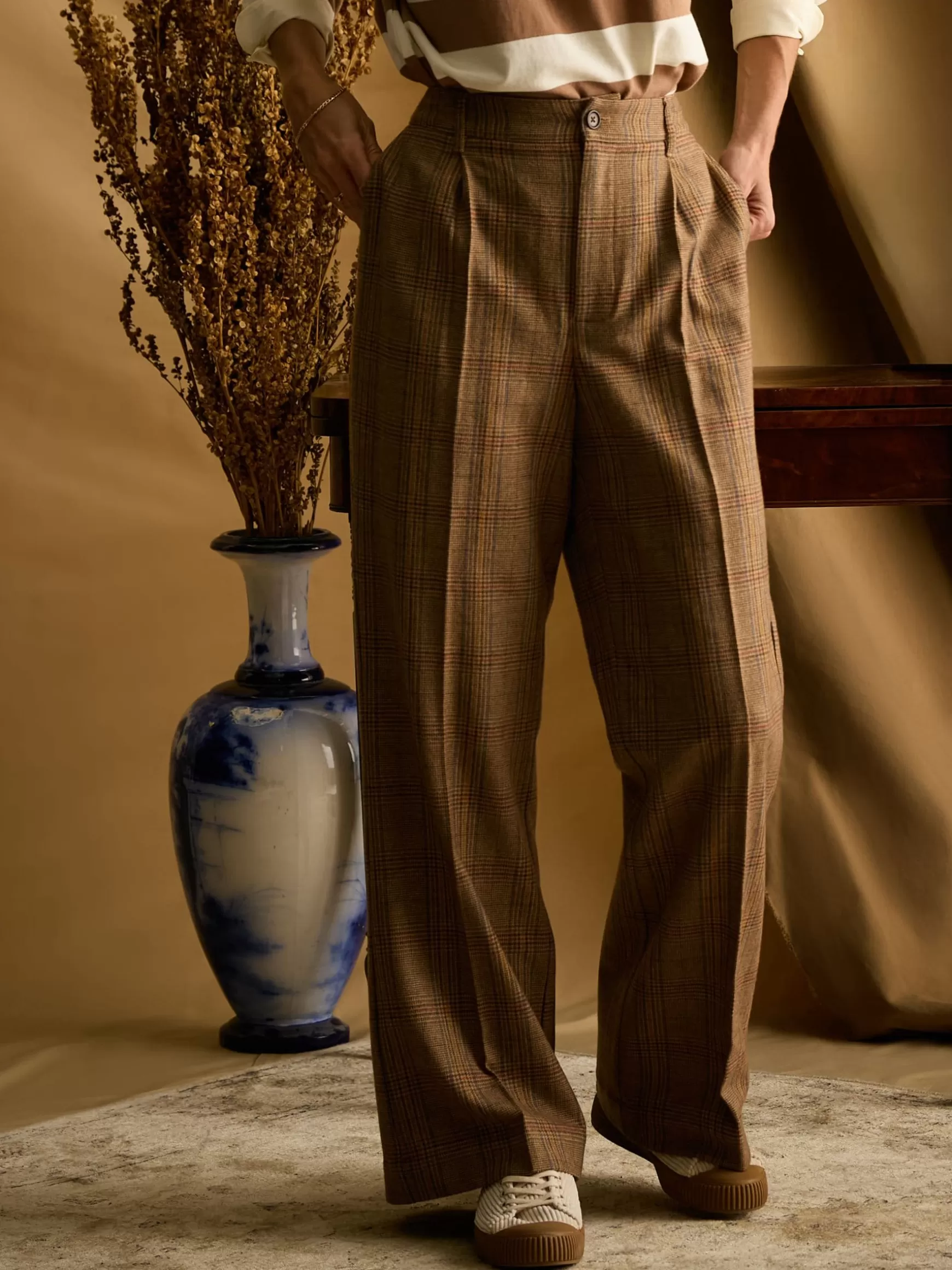 Foxley Wide Leg Tweed Trousers^Joules Best