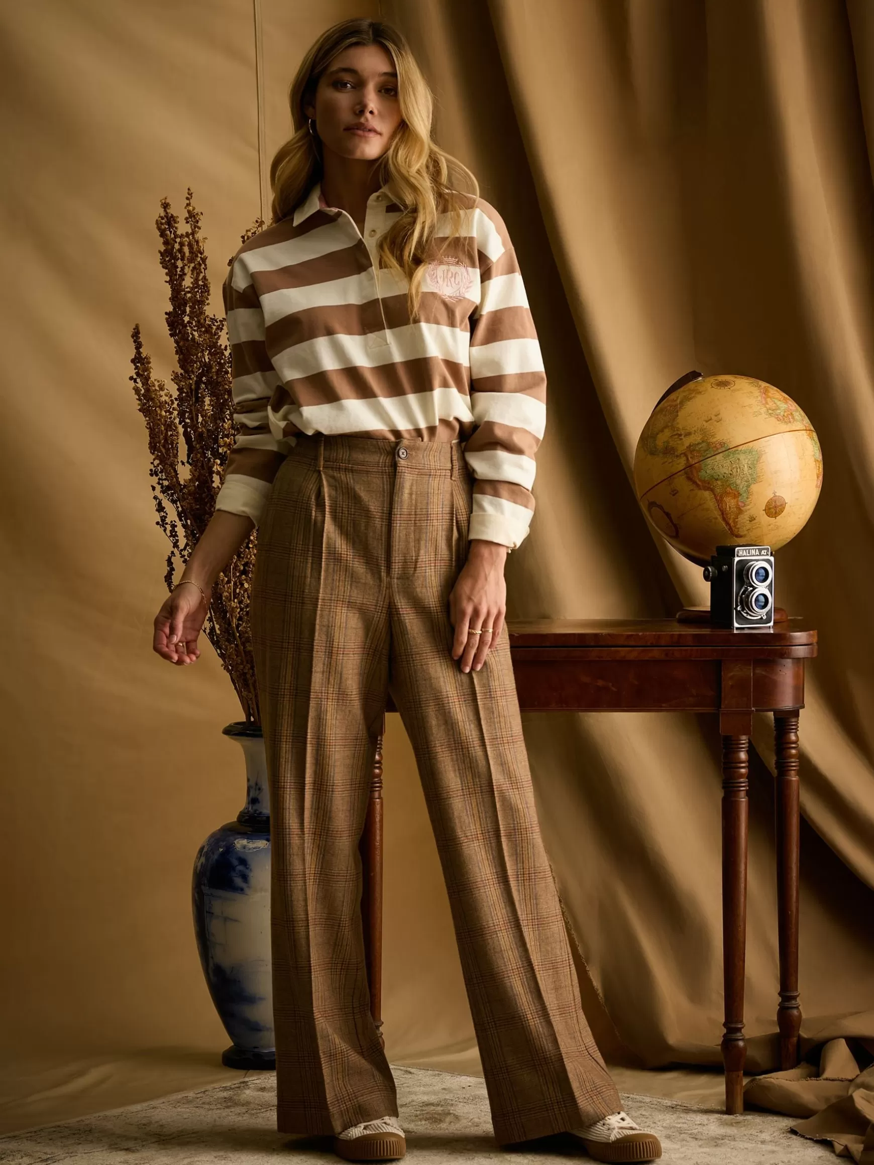 Foxley Wide Leg Tweed Trousers^Joules Best