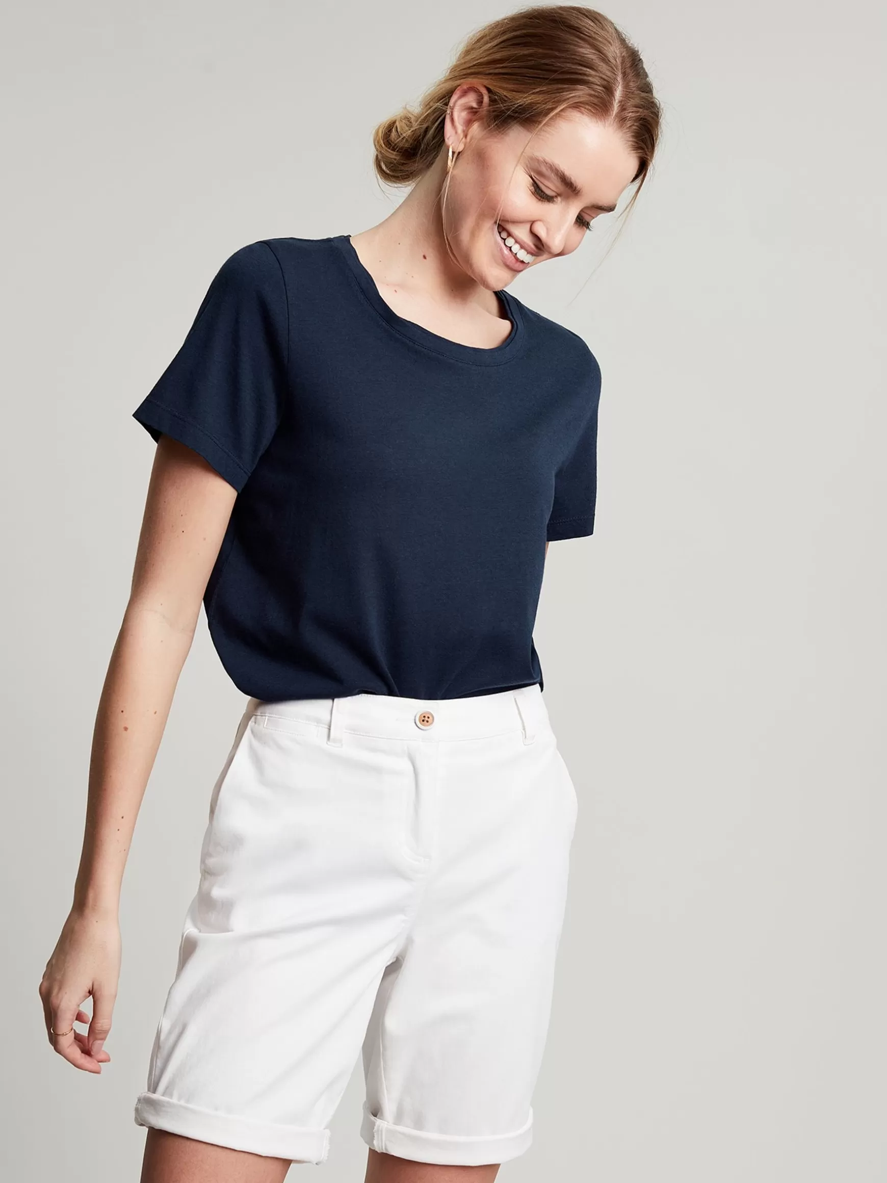 Frankie Navy Blue Crew T-Shirt^Joules Flash Sale