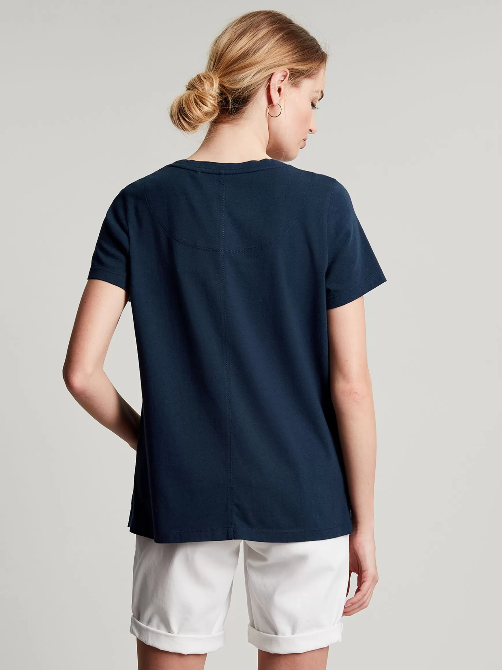 Frankie Navy Blue Crew T-Shirt^Joules Flash Sale