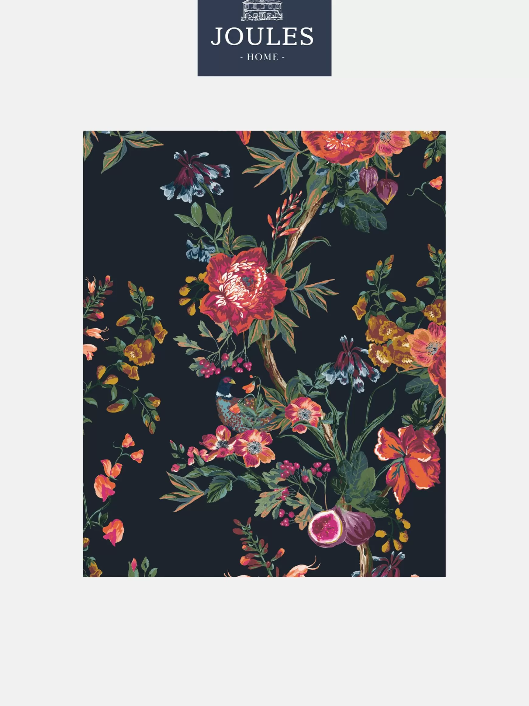 French Navy Forest Chinoiserie 10M Wallpaper^Joules Hot