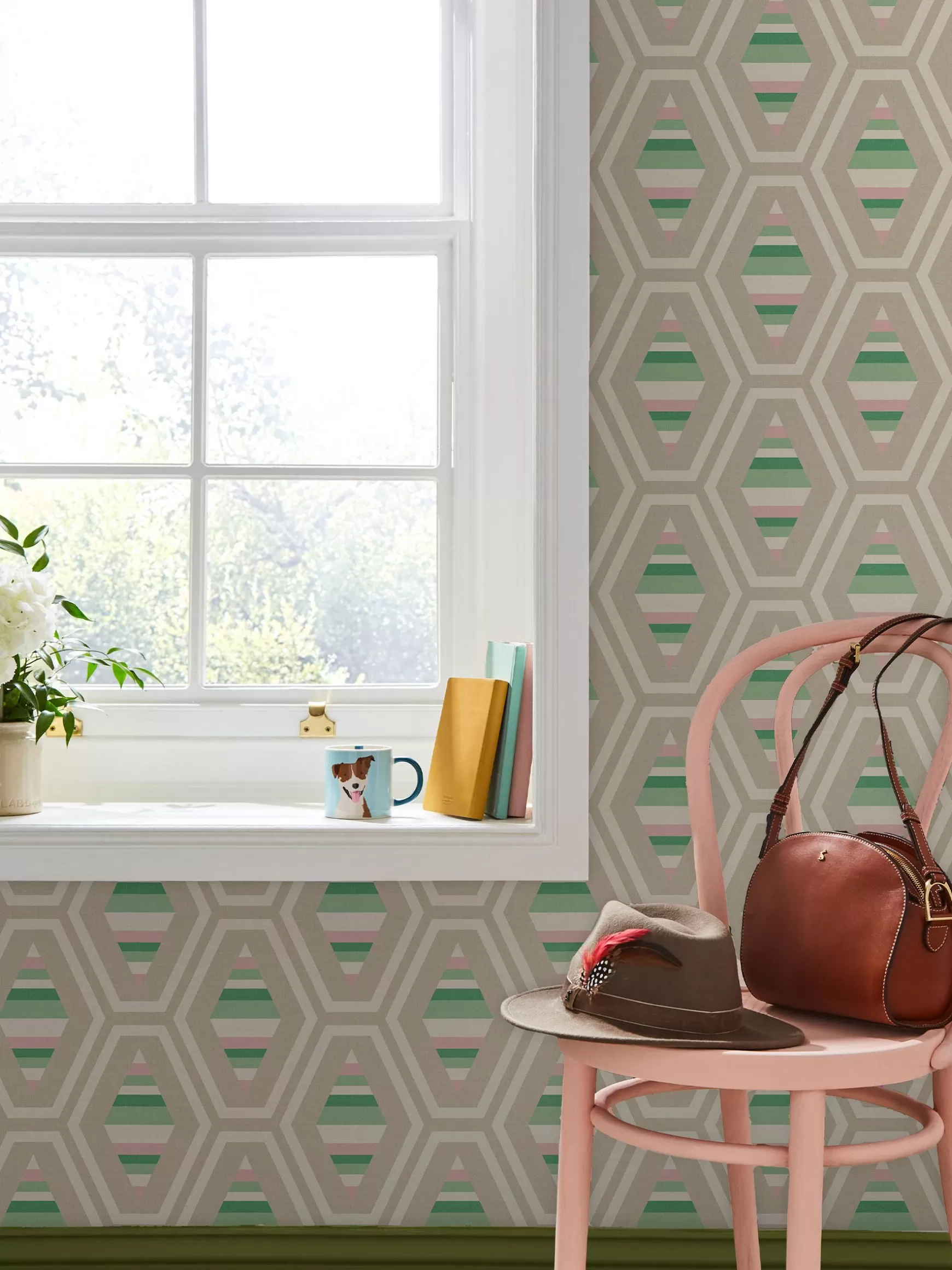 Garden Greens Hallaton Kilim 10M Wallpaper^Joules Fashion