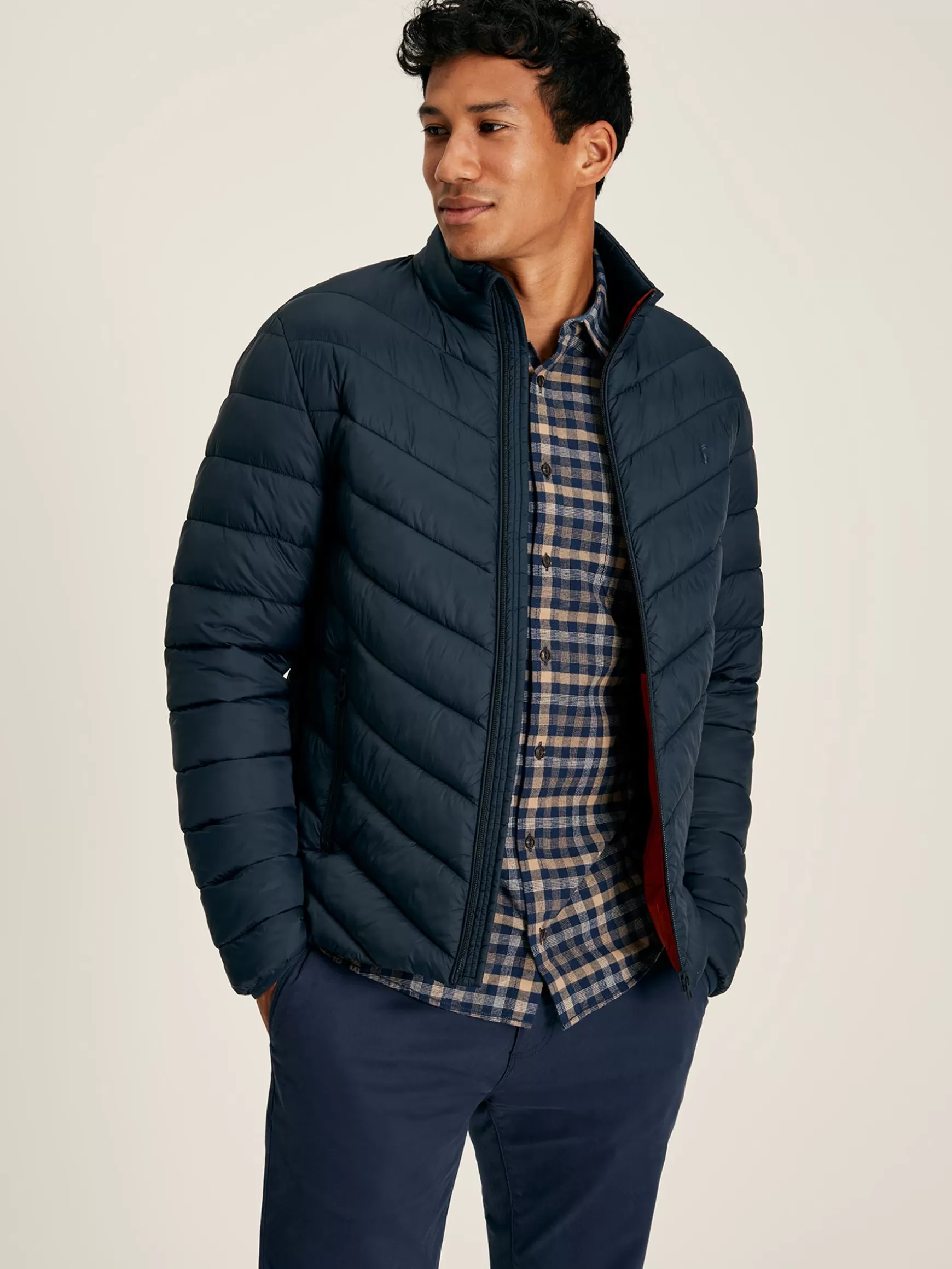 Garrett Navy Blue Showerproof Padded Jacket^Joules Discount