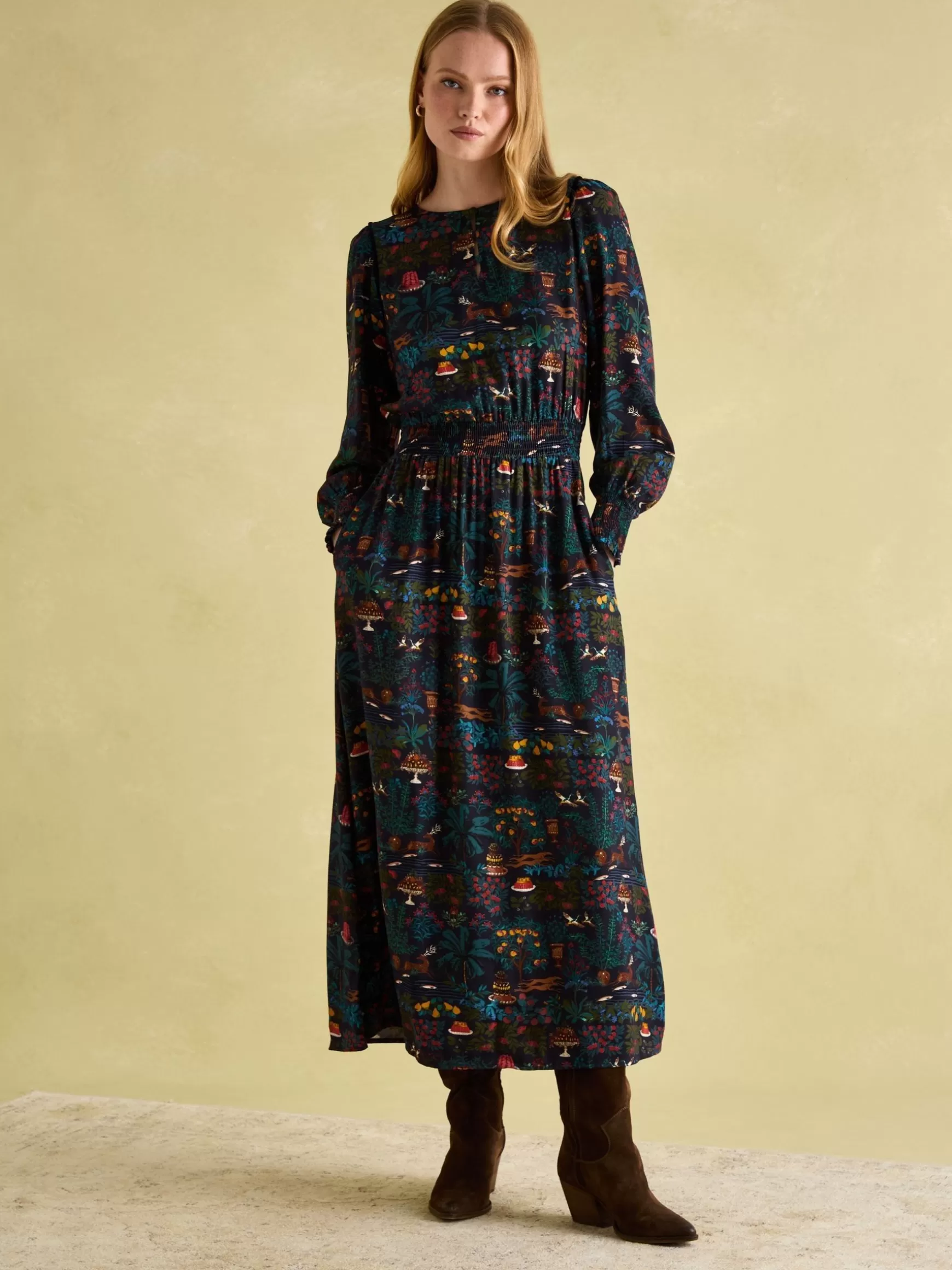 Georgina Elasticated Waist Maxi Dress^Joules Hot