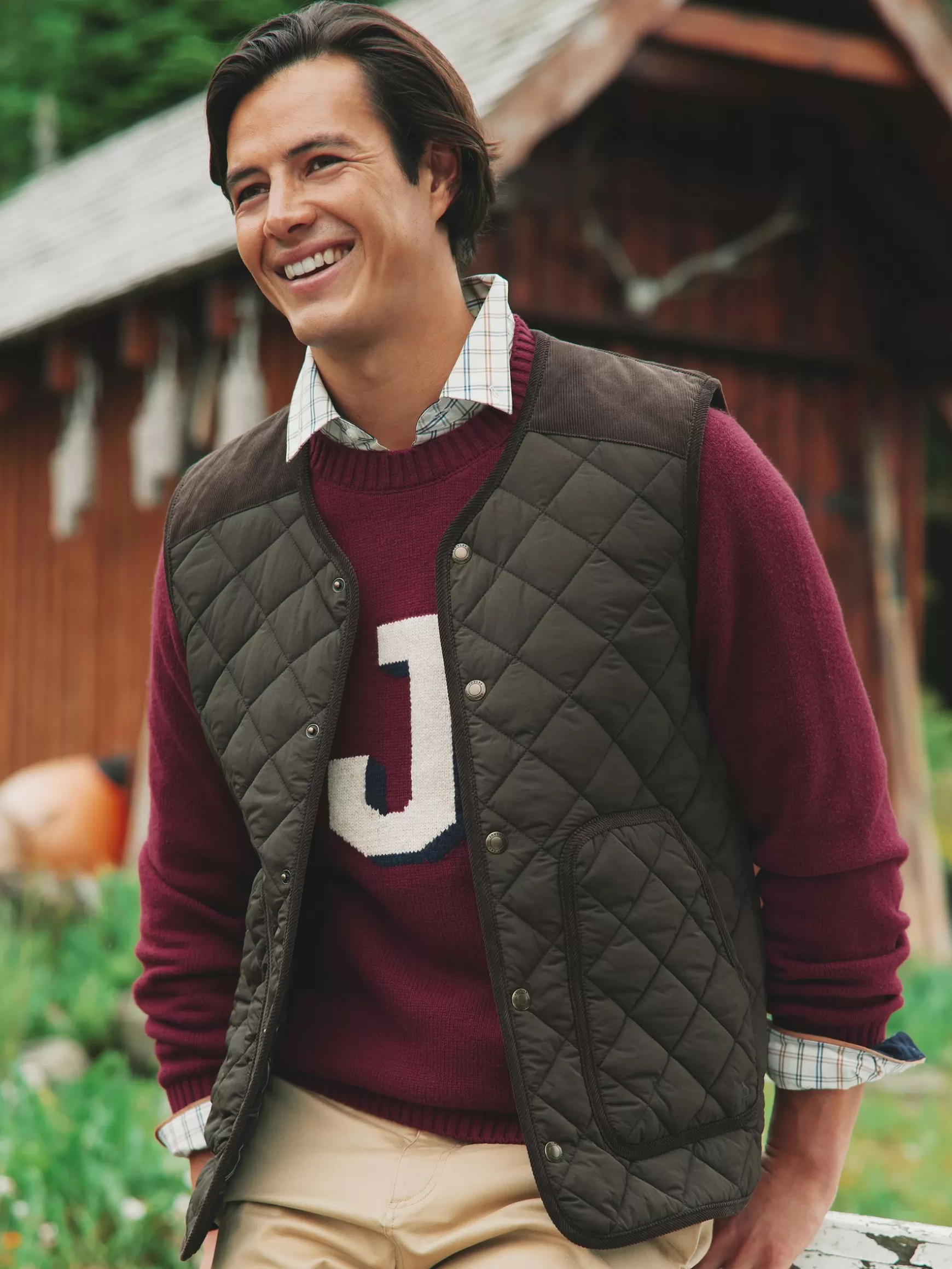 Gibson Quilted Lightweight Gilet^Joules Hot