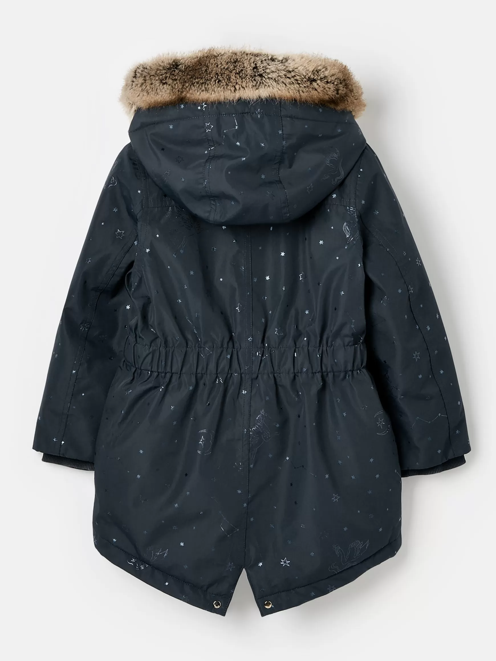 Girls' Alix Navy Blue Printed Waterproof Parka Coat^Joules Sale