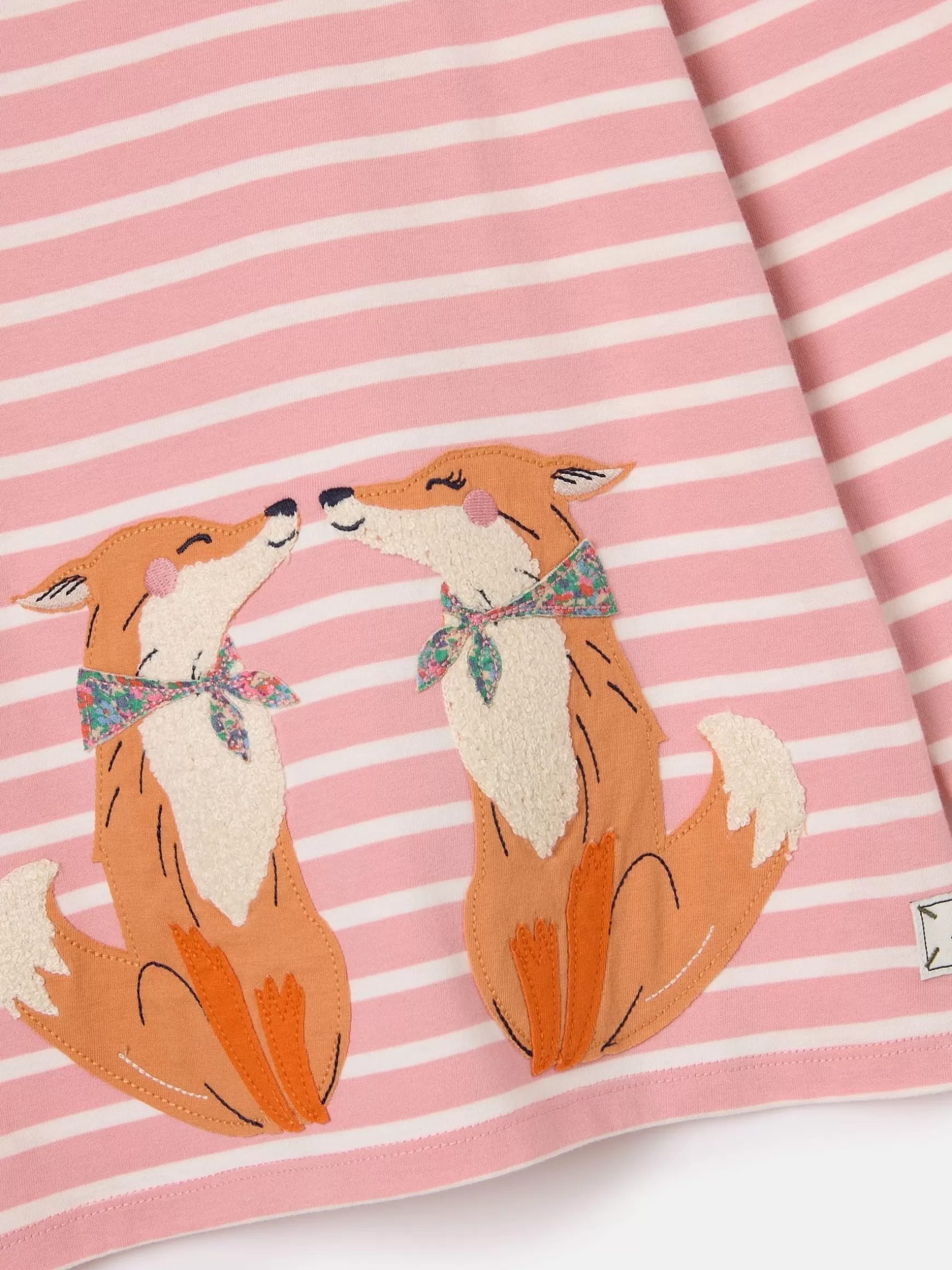 Girls' Ava Pink Stripe Artwork T-Shirt^Joules Discount
