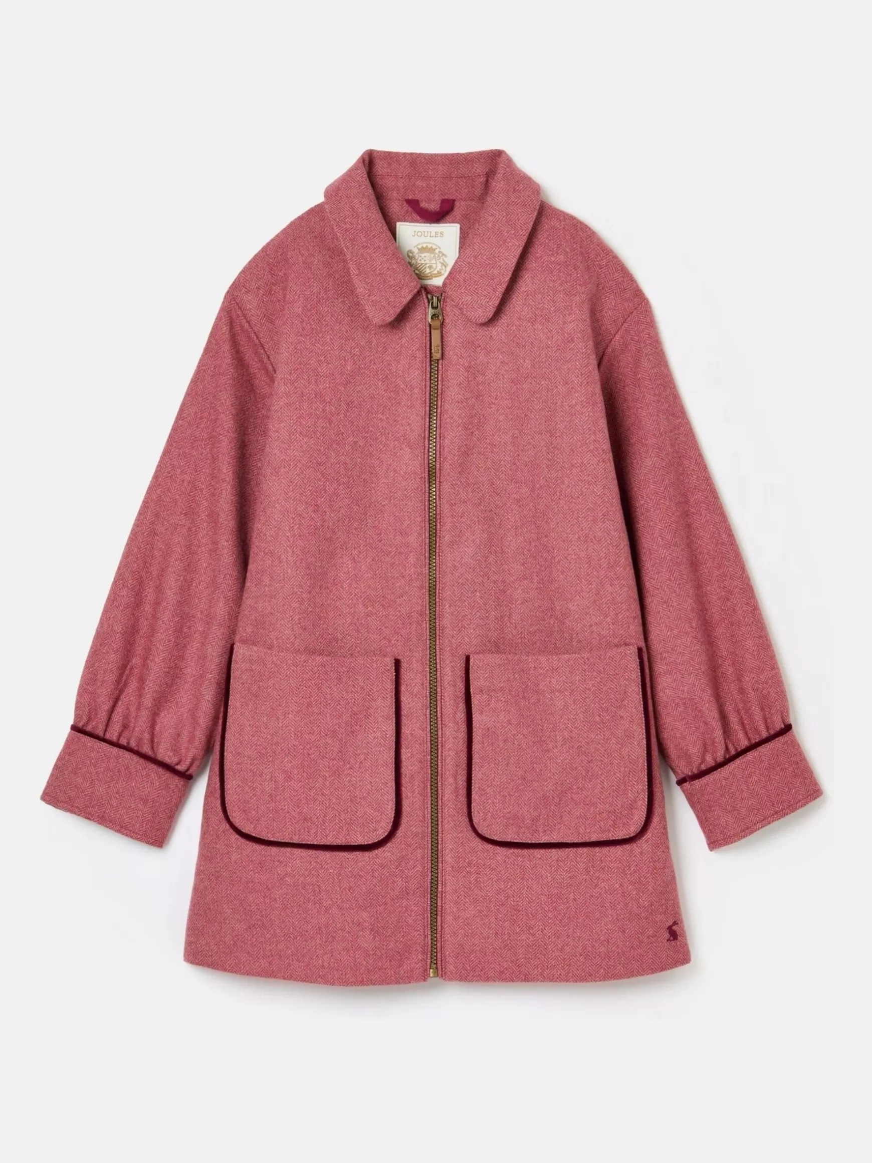 Girls' Dorothea Herringbone Tweed Coat^Joules Sale