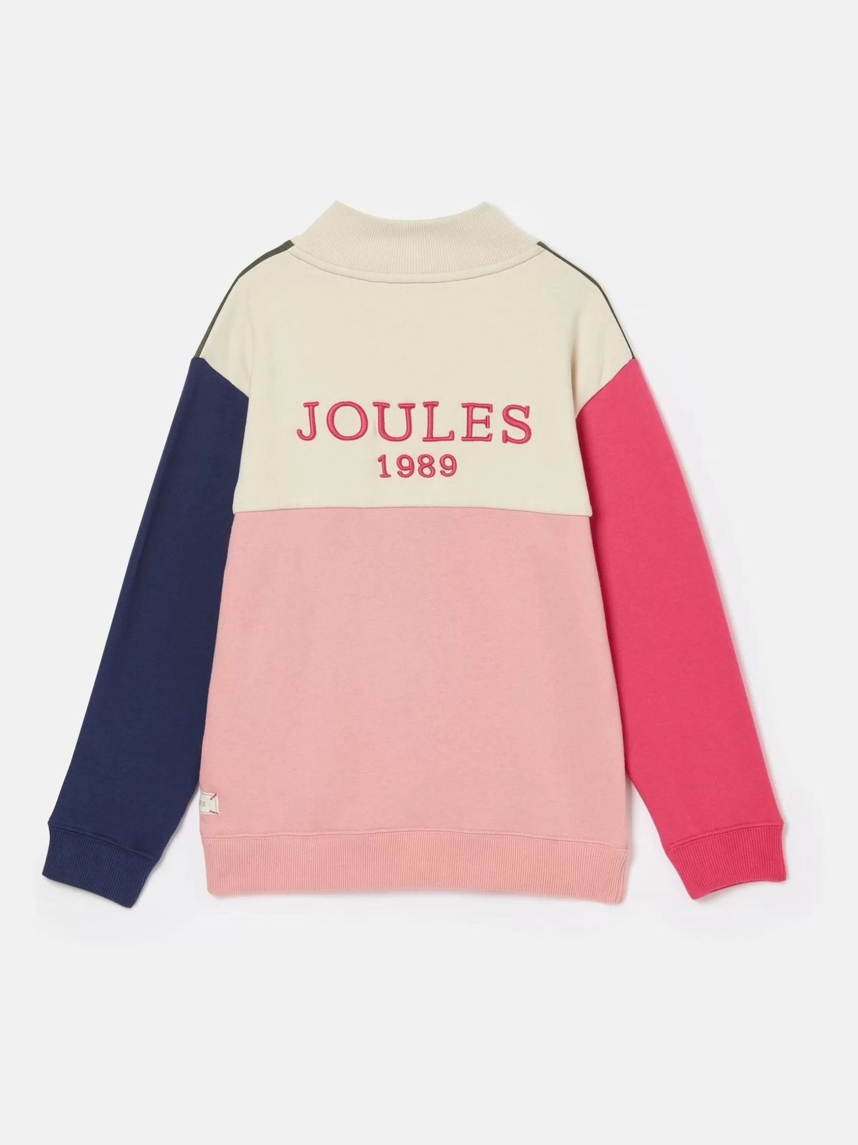 Girls' Elliot Colour Block Quarter Zip Sweatshirt^Joules Online