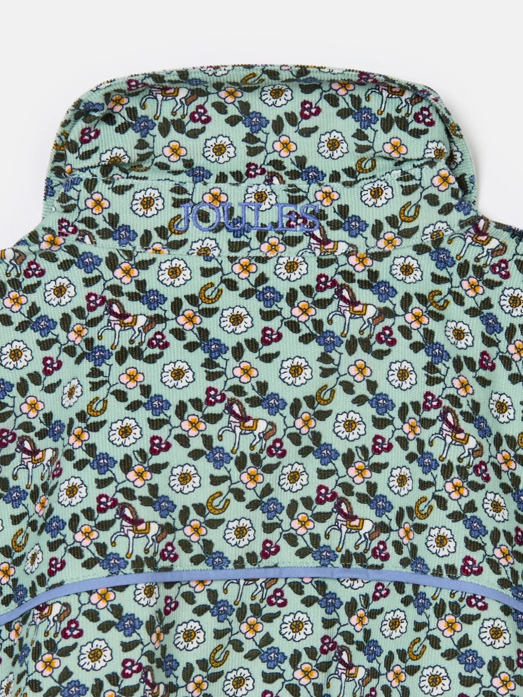 Girls' Elodie Blue Ditsy Print Corduroy Shirt Dress^Joules Hot