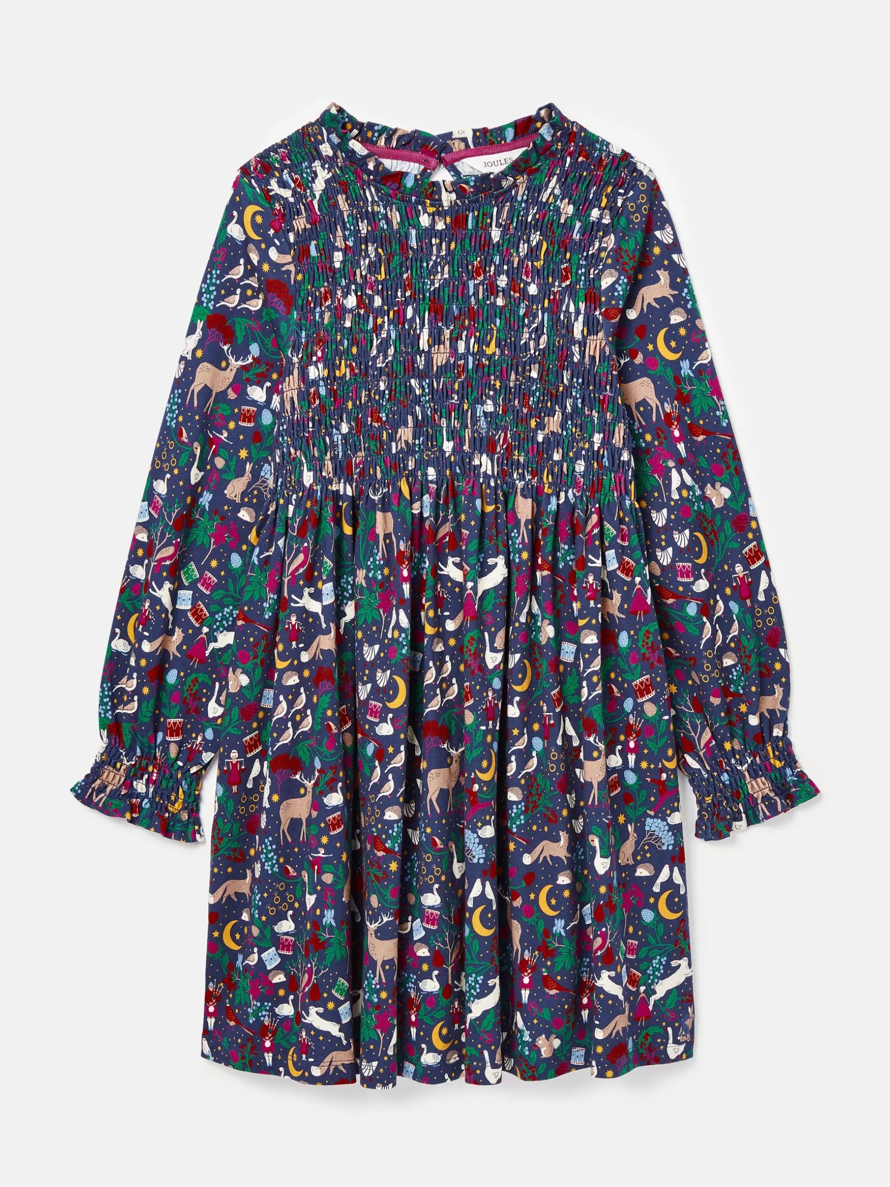 Girls' Gracie 12 Days of Christmas Printed Jersey Dress^Joules Fashion